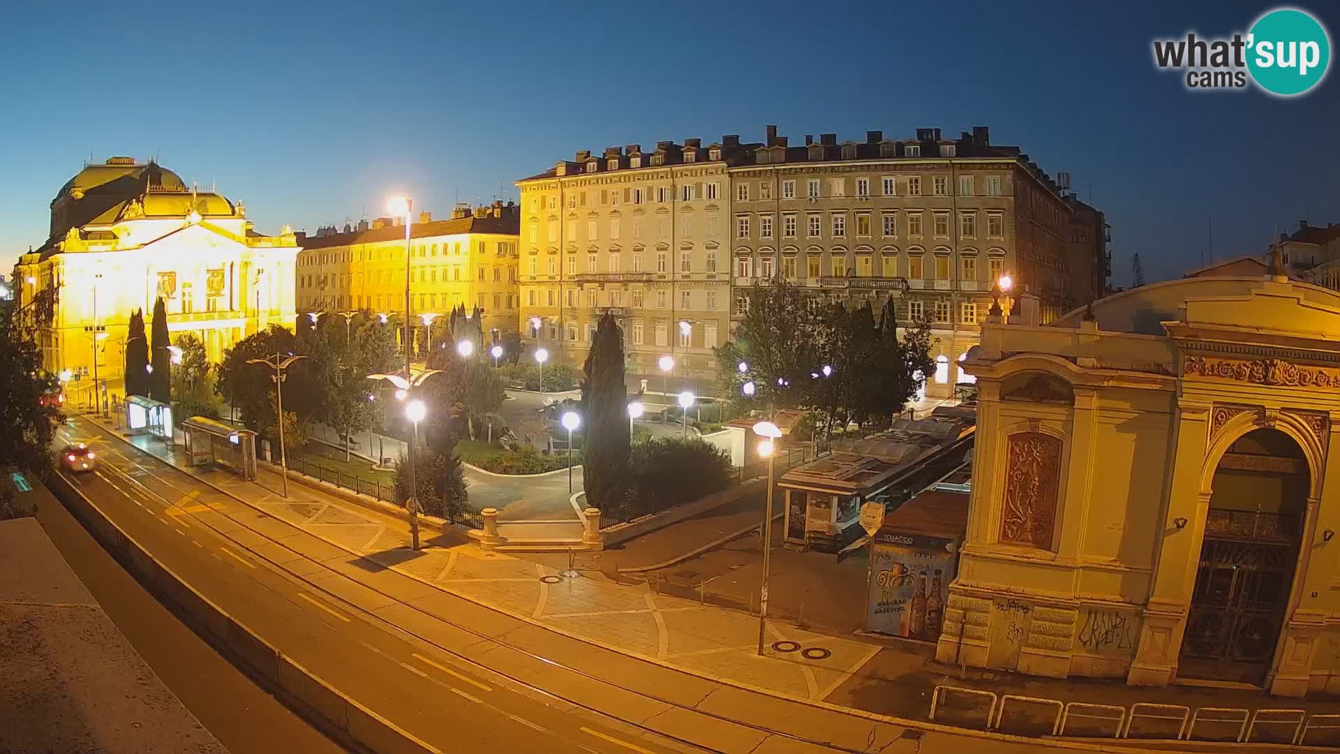 Webkam Rijeka – Park i Hrvatsko narodno kazalište Ivana pl. Zajc