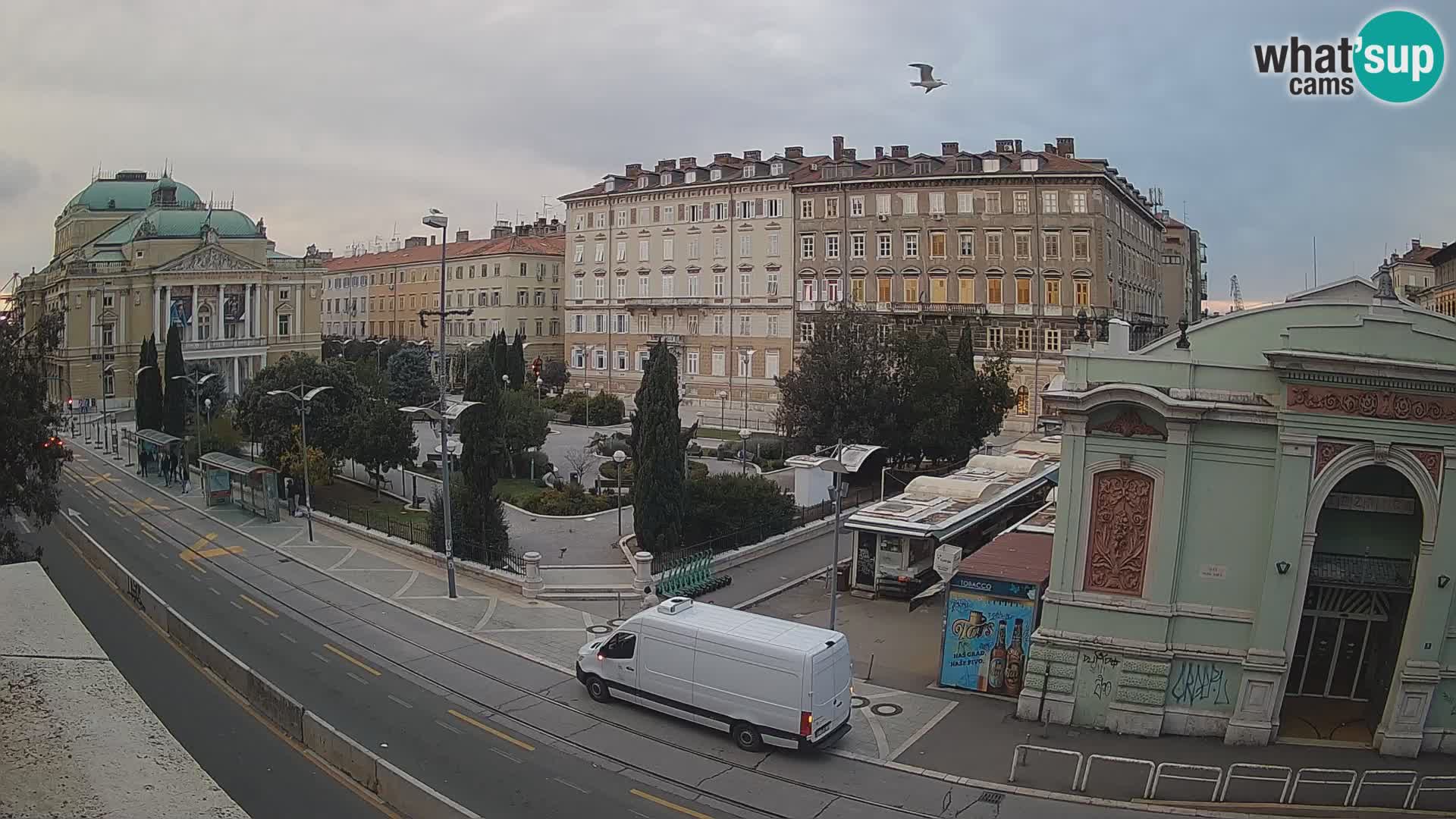 Webkam Rijeka – Park i Hrvatsko narodno kazalište Ivana pl. Zajc