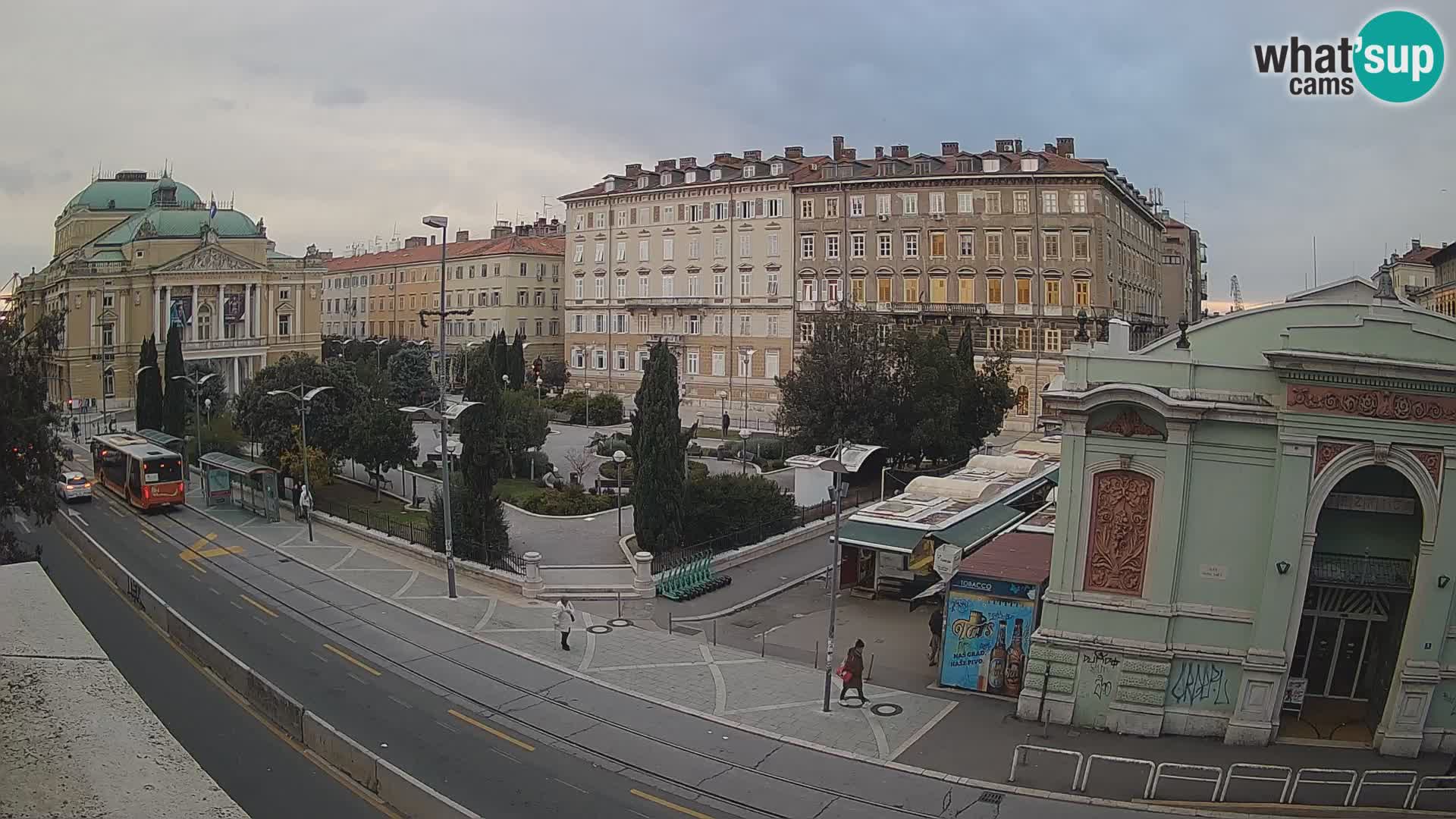 Webkam Rijeka – Park i Hrvatsko narodno kazalište Ivana pl. Zajc