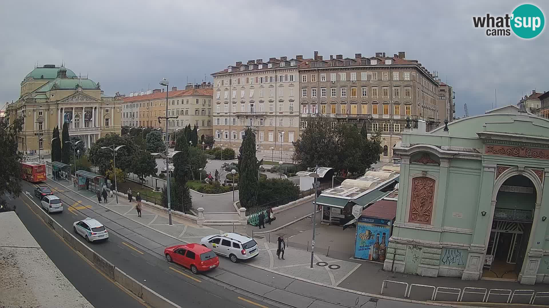 Webcam Fiume – Parco e Teatro nazionale Croato Ivan pl. Zajc