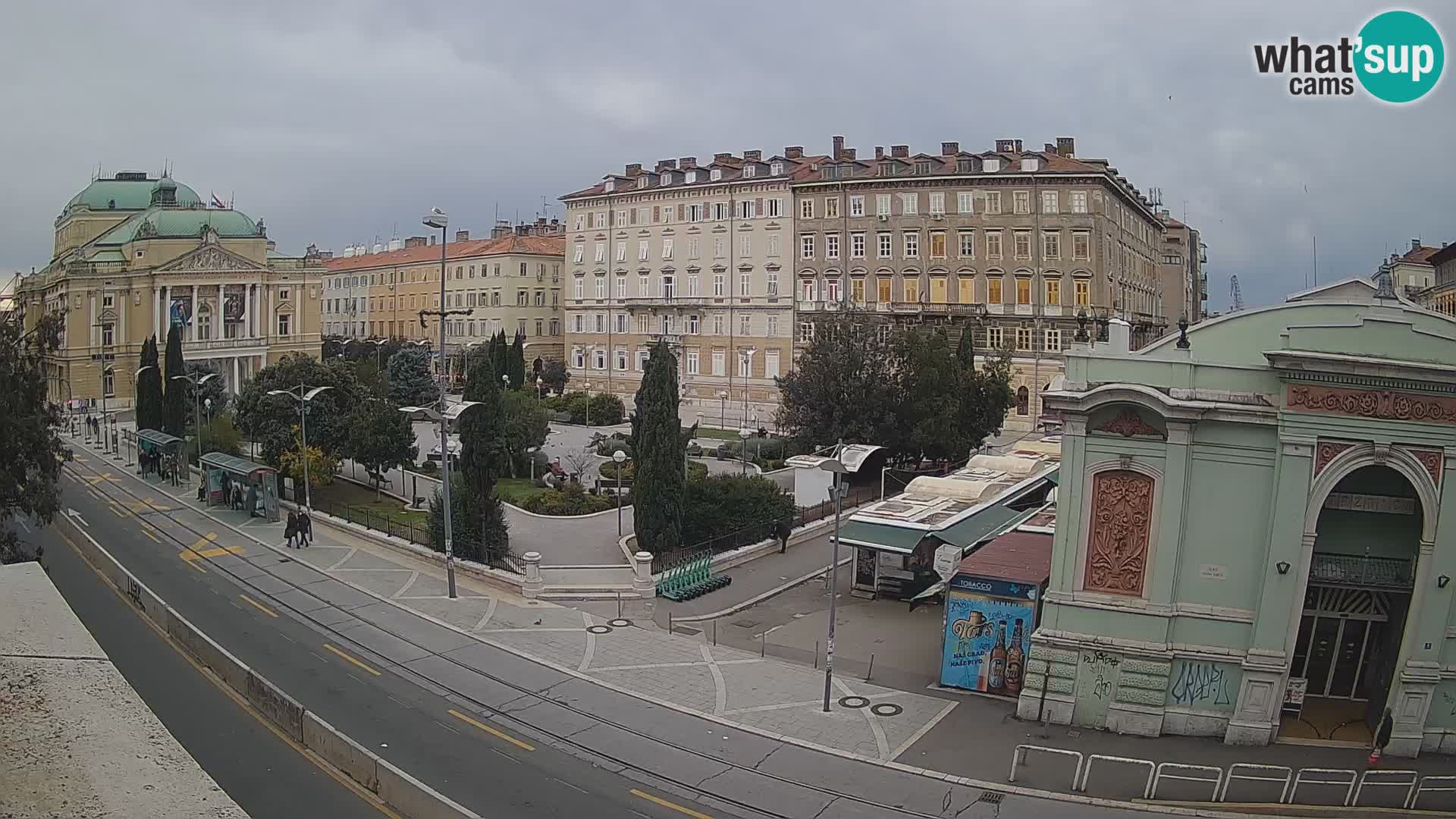 Webcam Fiume – Parco e Teatro nazionale Croato Ivan pl. Zajc