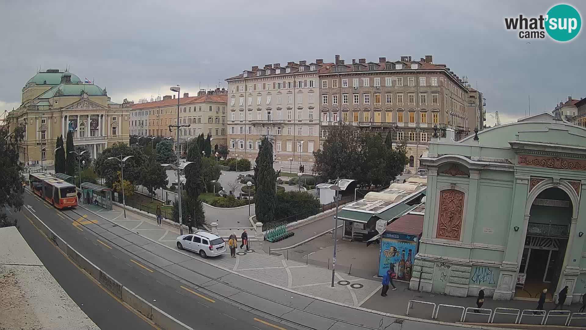 Webcam Fiume – Parco e Teatro nazionale Croato Ivan pl. Zajc