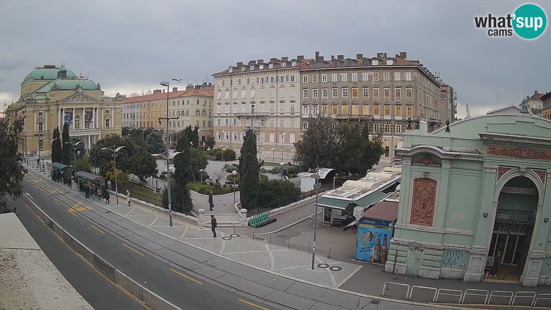 Webcam Fiume – Parco e Teatro nazionale Croato Ivan pl. Zajc