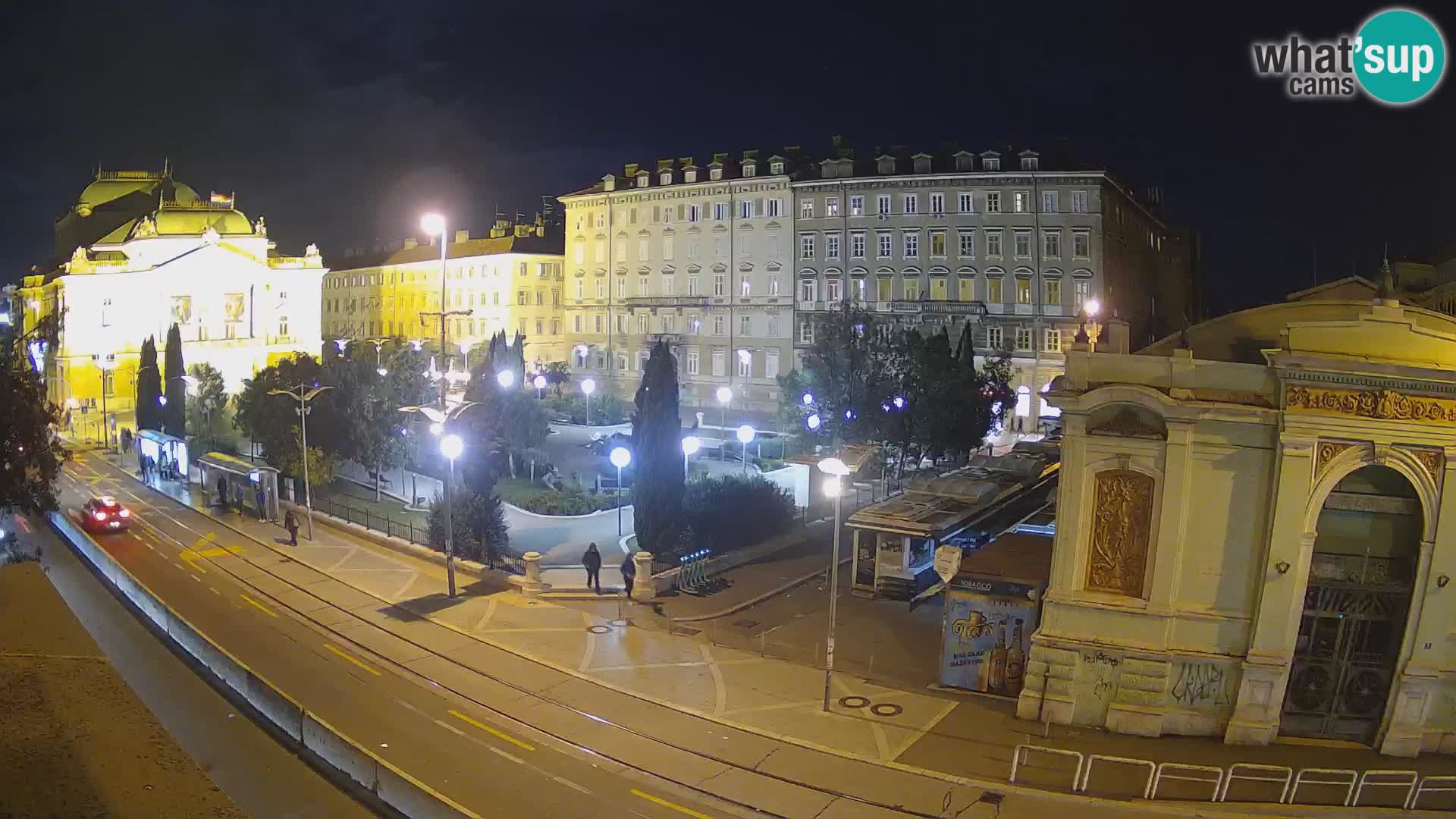 Webcam Rijeka – Parque i Teatro Nacional Croato Ivan pl. Zajc