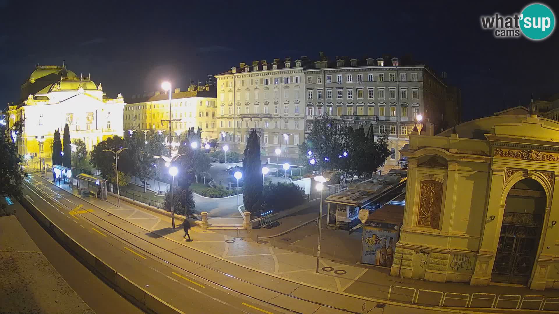 Webcam Rijeka – Park and  Croatian National Theatre Ivan pl. Zajc