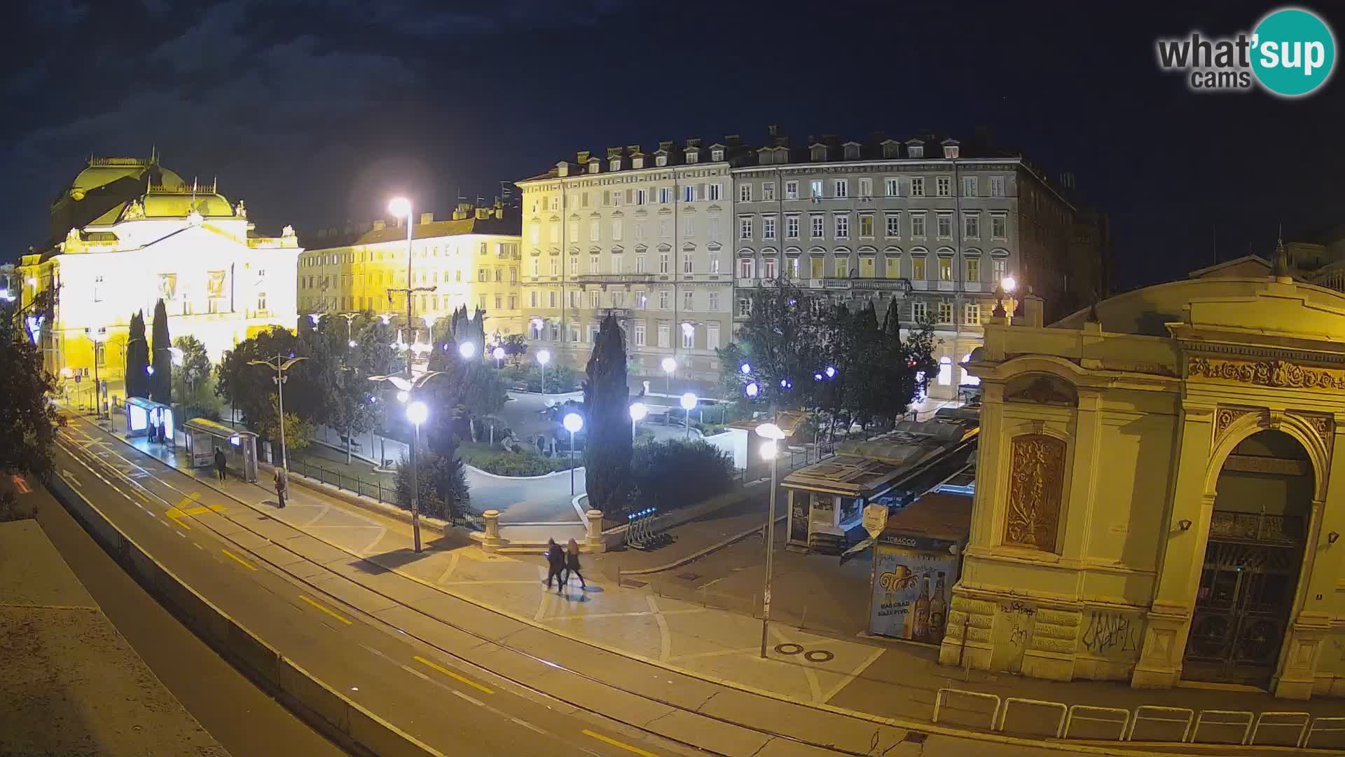 Webcam Fiume – Parco e Teatro nazionale Croato Ivan pl. Zajc