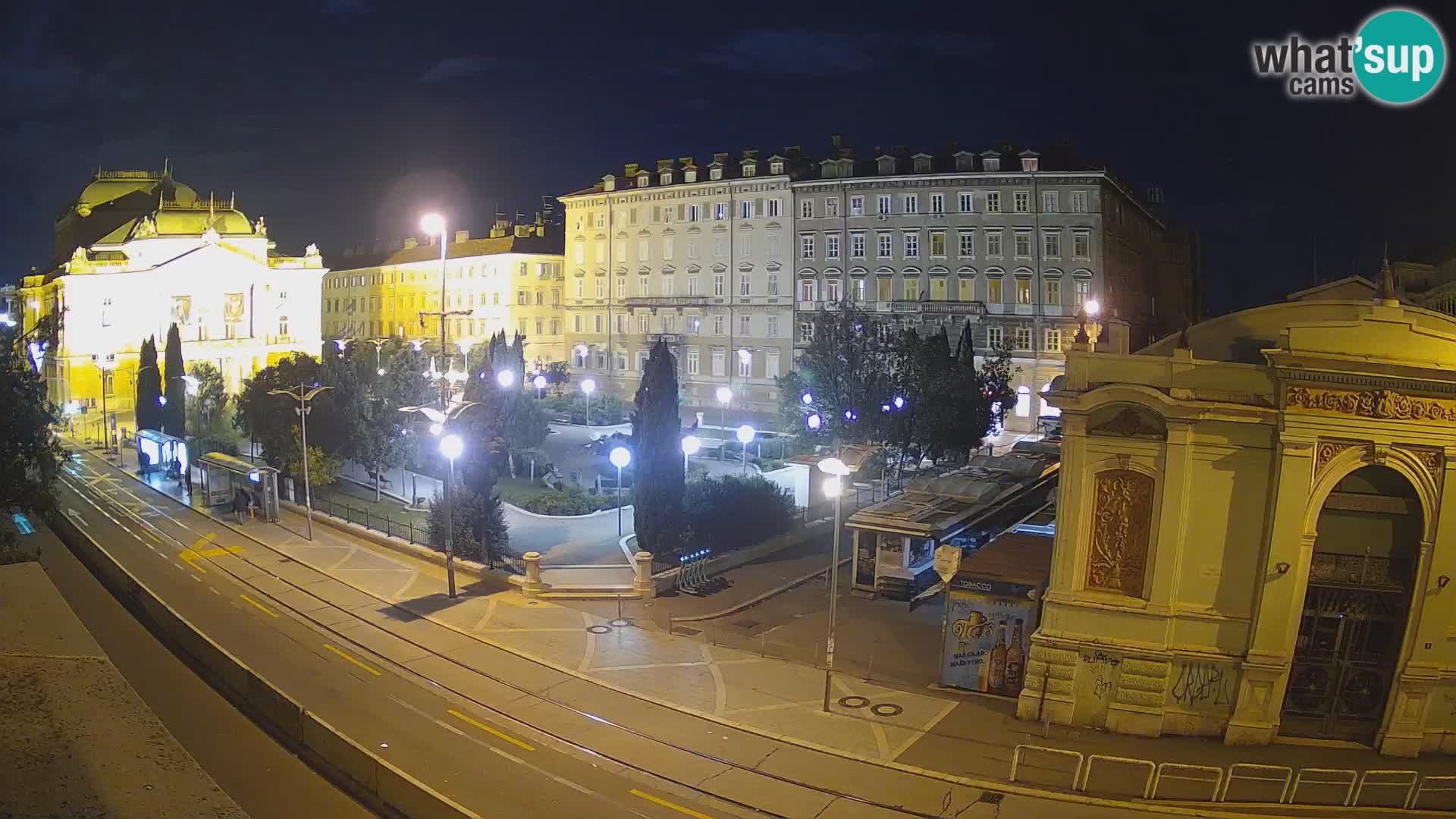 Webcam Rijeka – Parque i Teatro Nacional Croato Ivan pl. Zajc