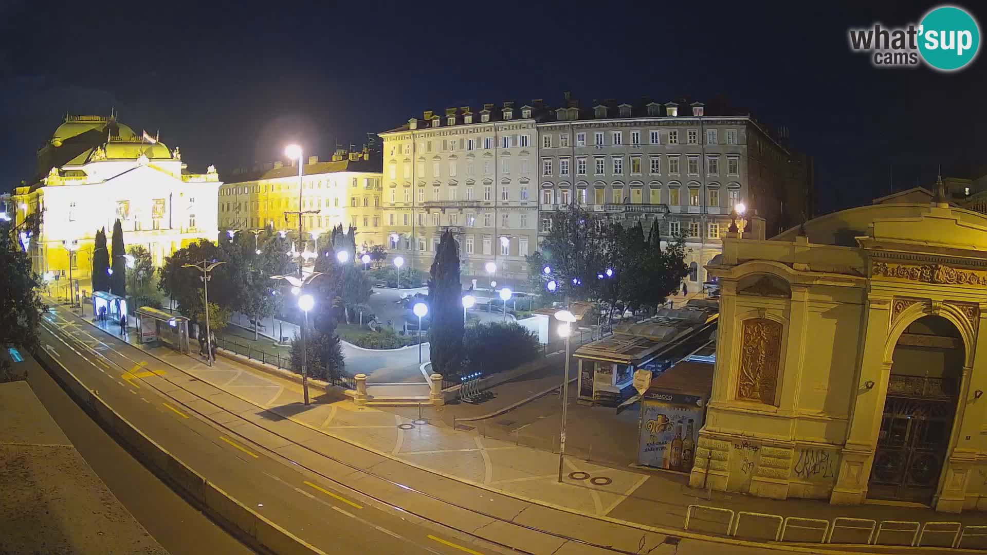 Webcam Rijeka – Park and  Croatian National Theatre Ivan pl. Zajc