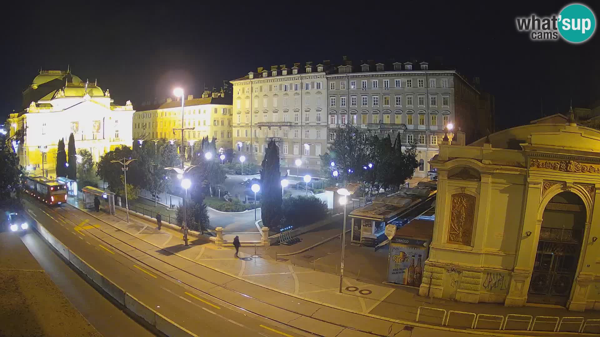 Webcam Rijeka – Parque i Teatro Nacional Croato Ivan pl. Zajc