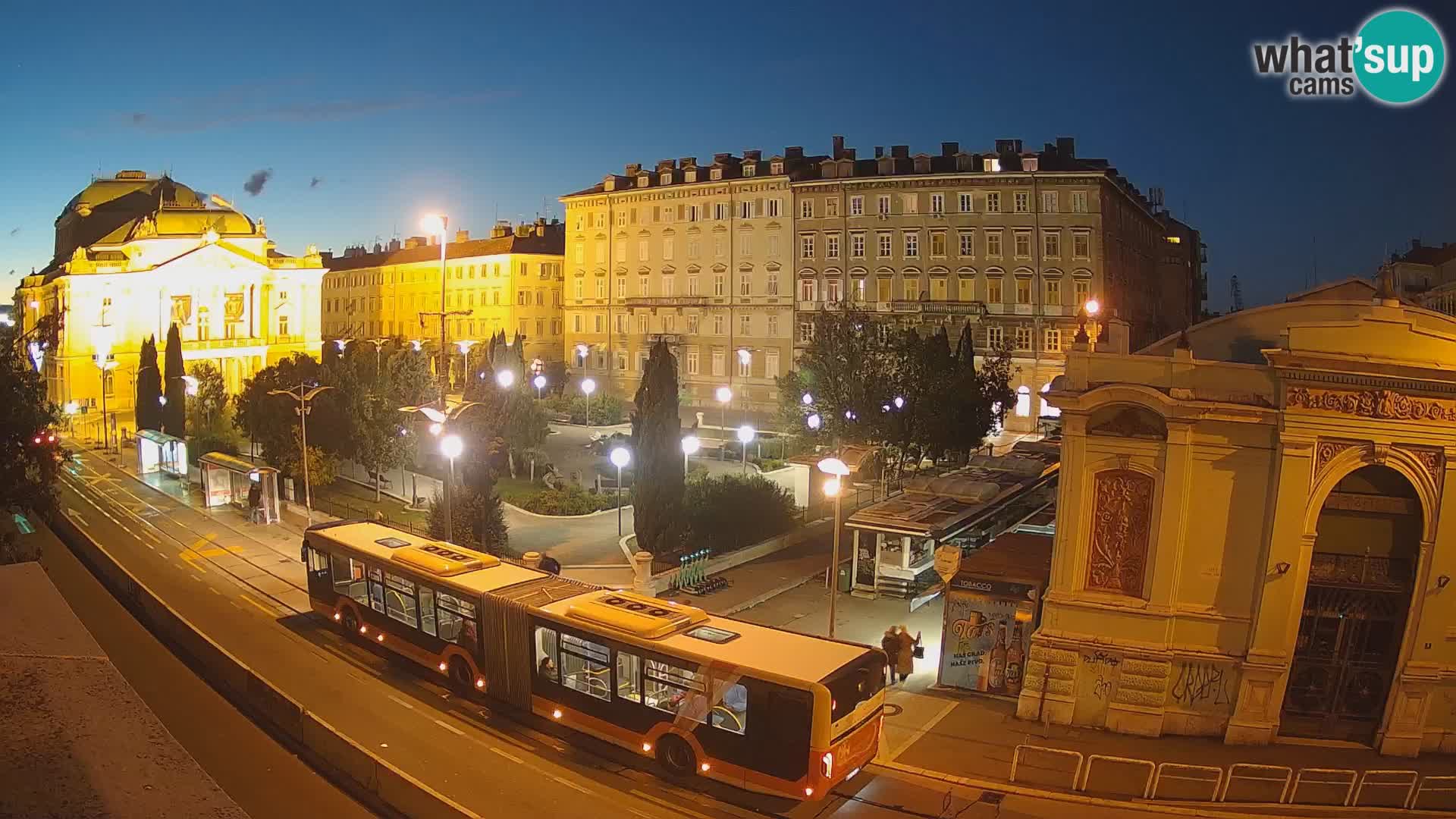 Webcam Rijeka – Park and  Croatian National Theatre Ivan pl. Zajc