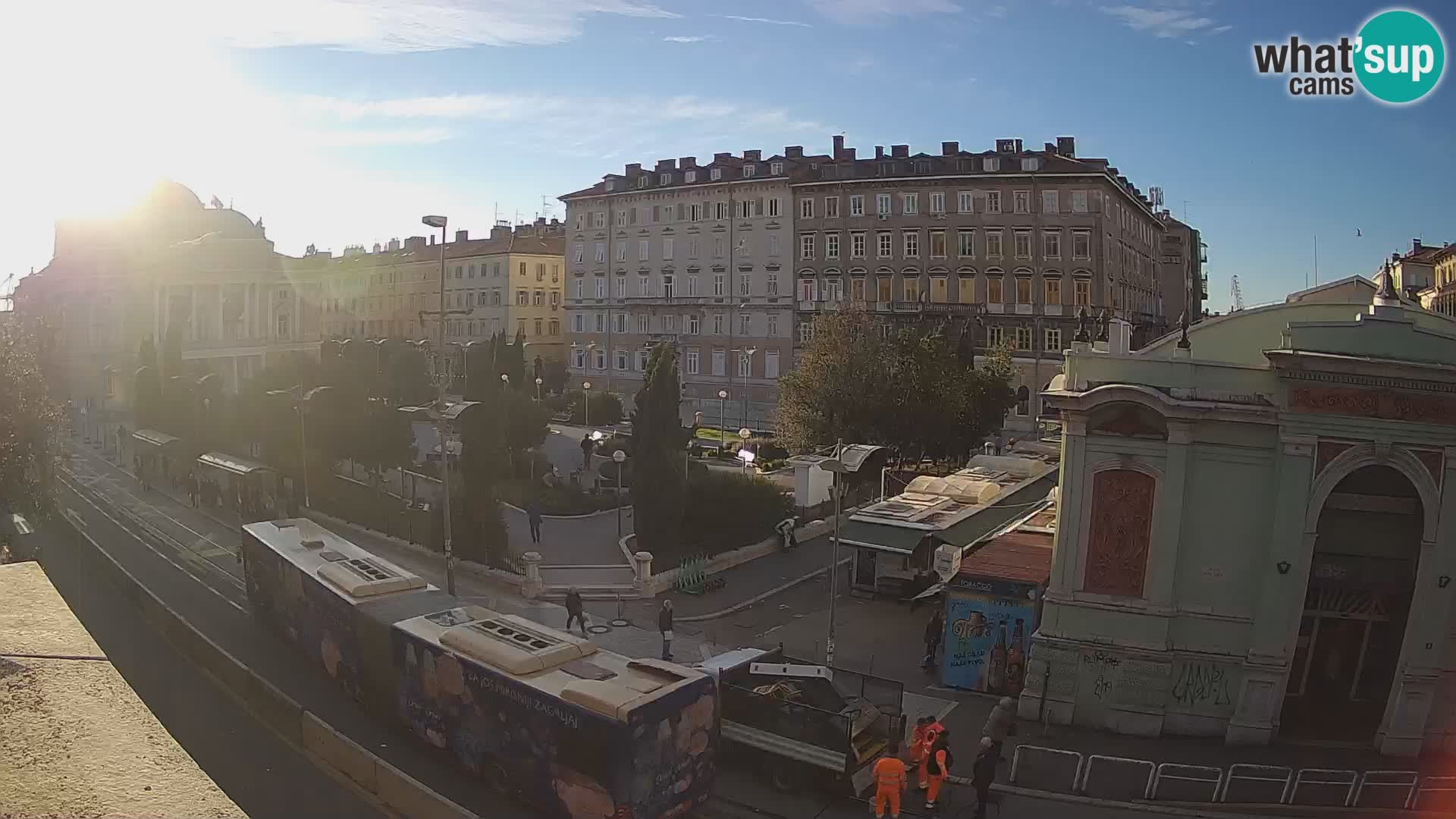 Webkam Rijeka – Park i Hrvatsko narodno kazalište Ivana pl. Zajc