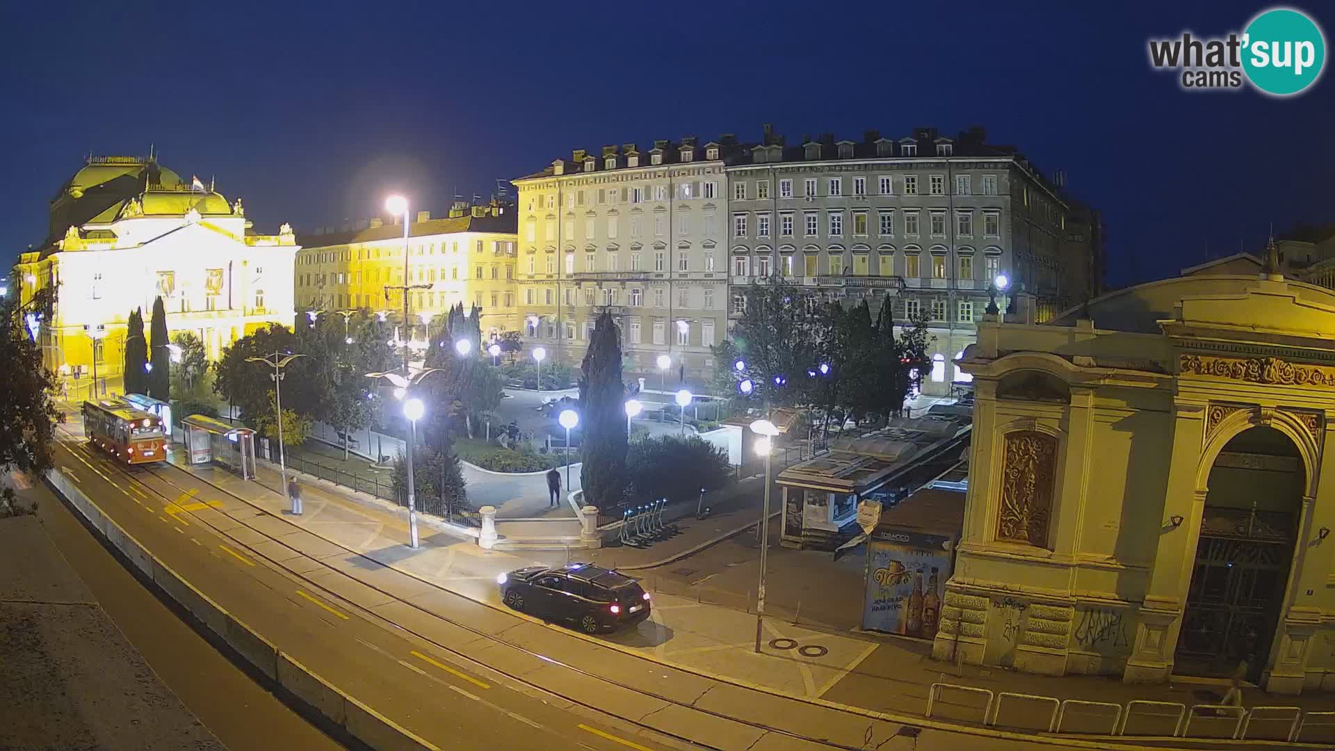 Webcam Fiume – Parco e Teatro nazionale Croato Ivan pl. Zajc