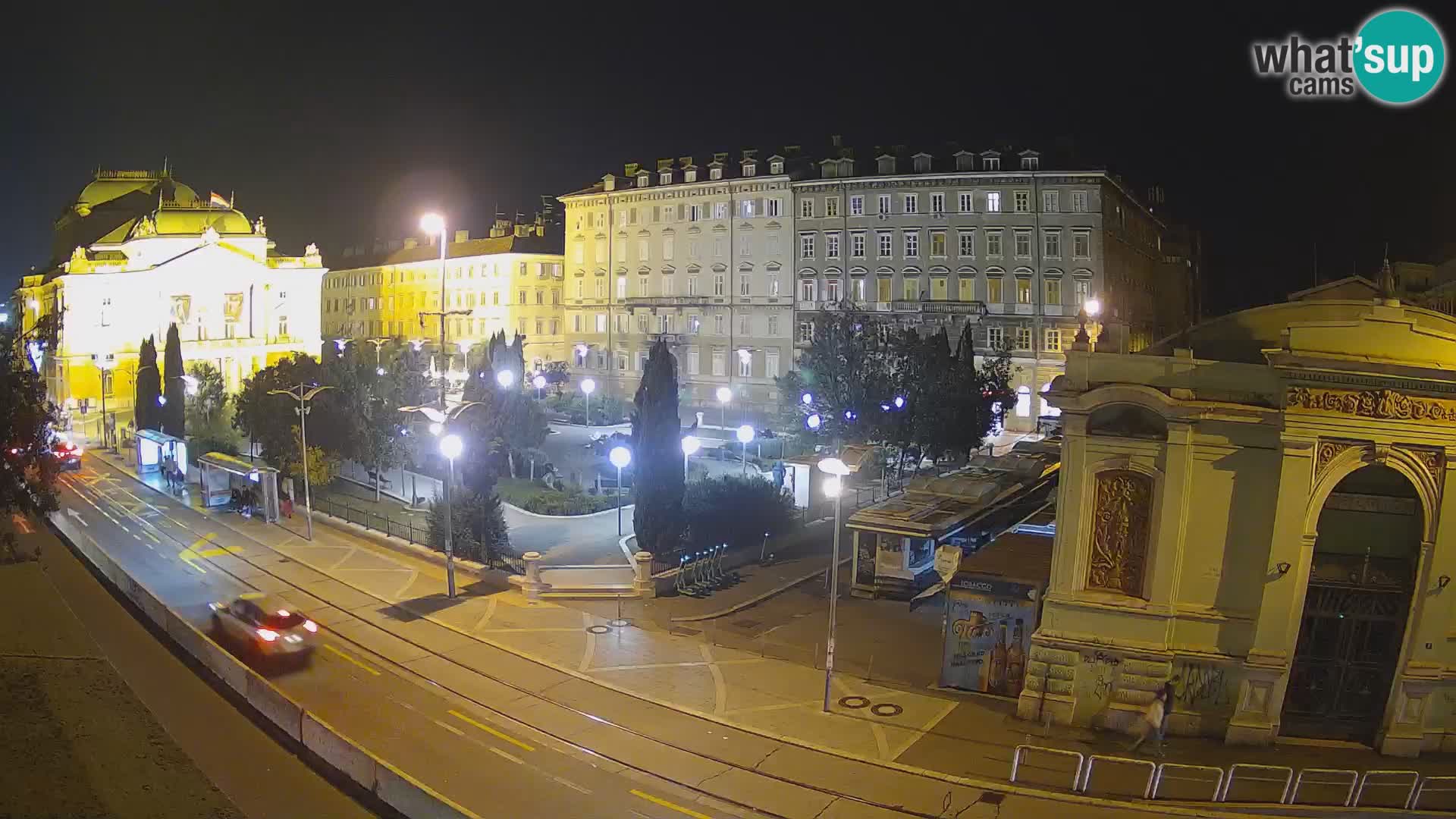 Webcam Rijeka – Park and  Croatian National Theatre Ivan pl. Zajc