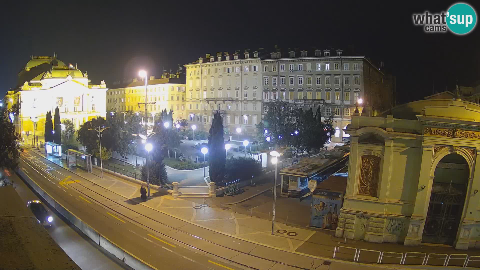 Webcam Rijeka – Park et Théâtre national croate Ivan pl. Zajc