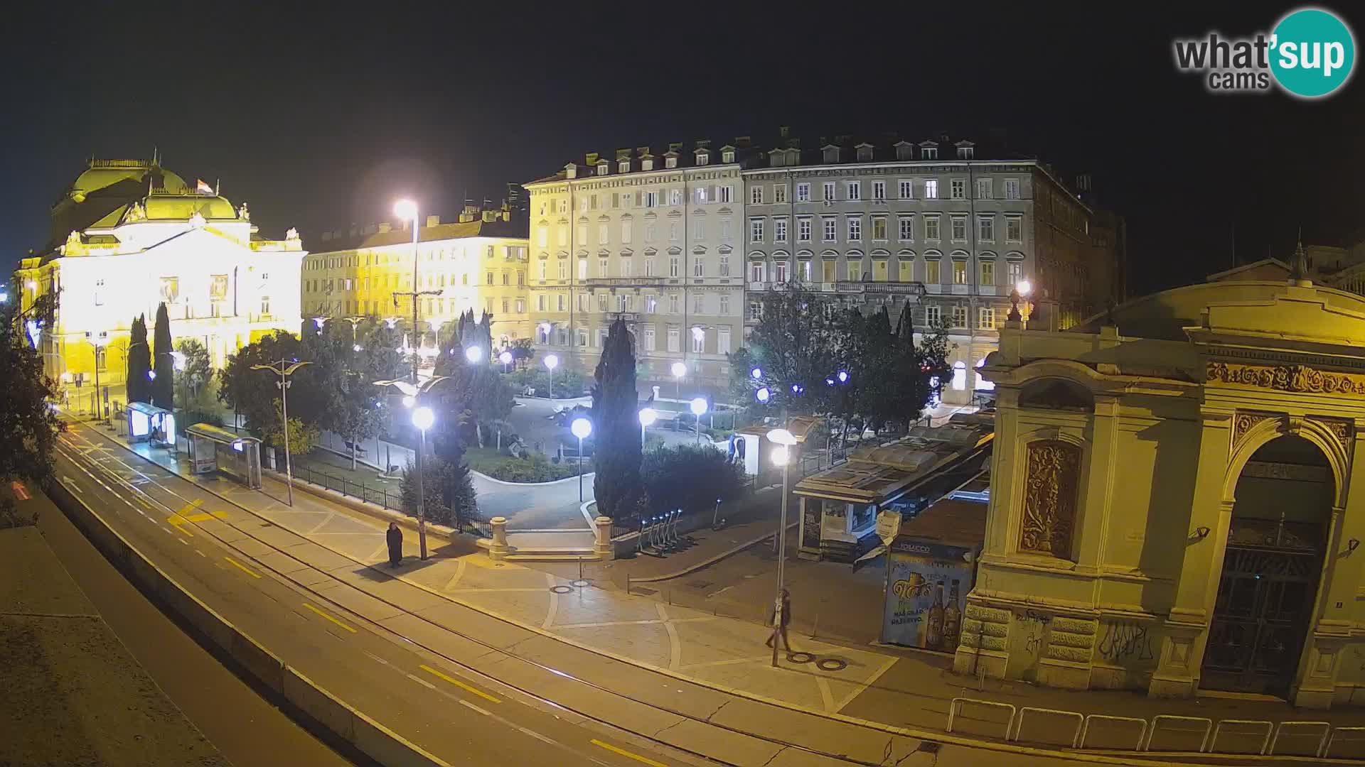 Webcam Rijeka – Park and  Croatian National Theatre Ivan pl. Zajc