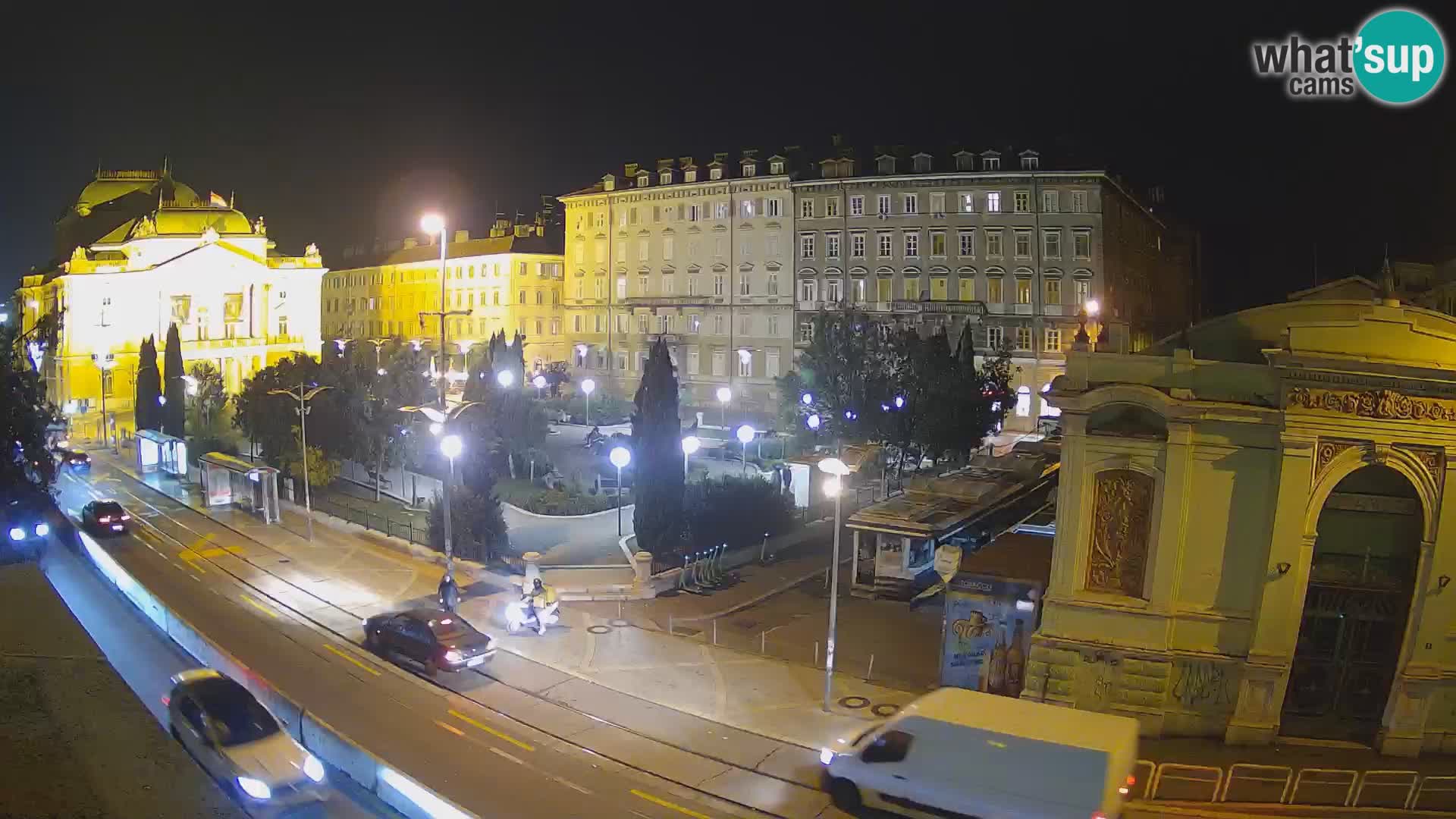 Webcam Rijeka – Park and  Croatian National Theatre Ivan pl. Zajc