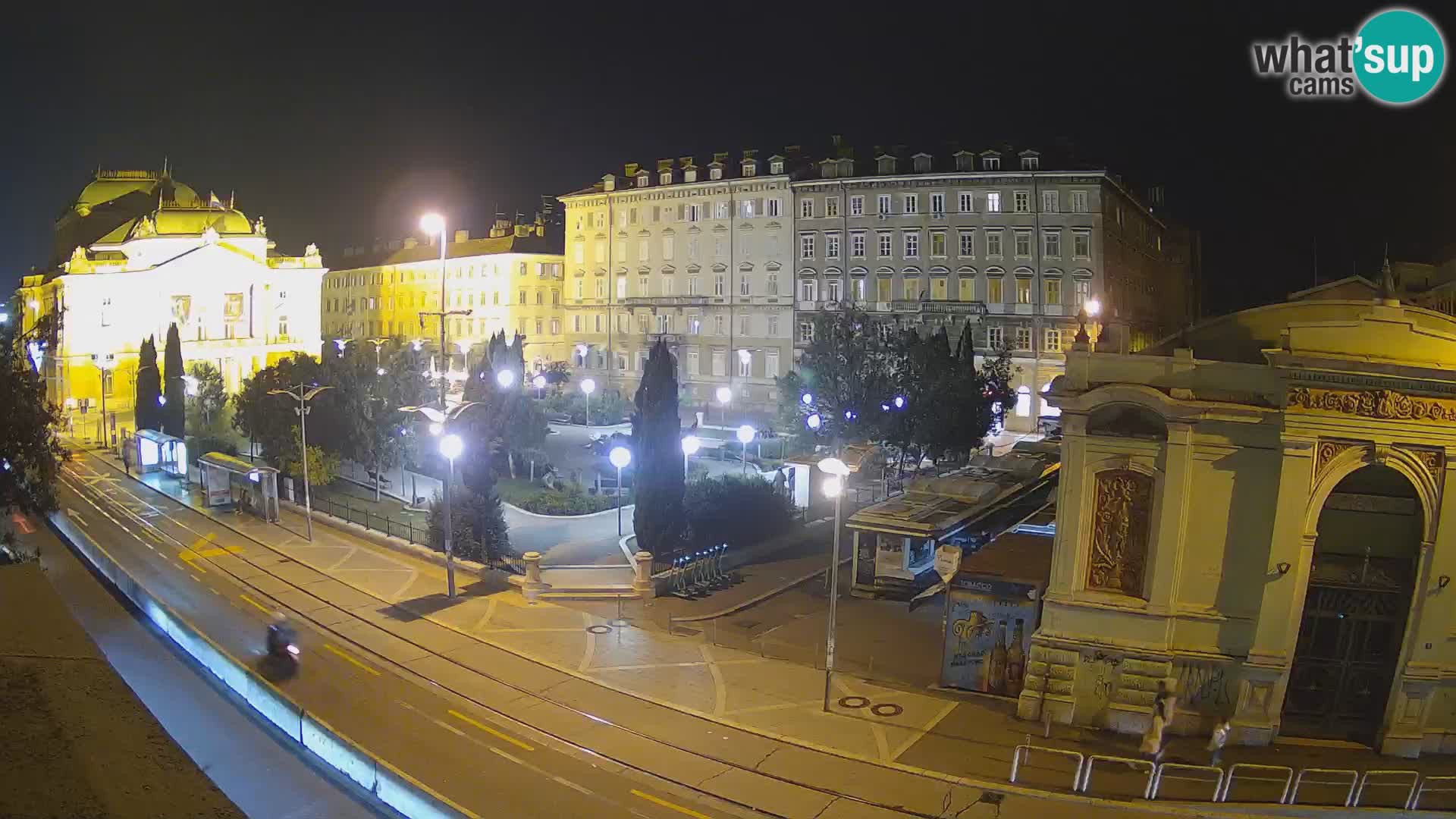 Webcam Rijeka – Park and  Croatian National Theatre Ivan pl. Zajc