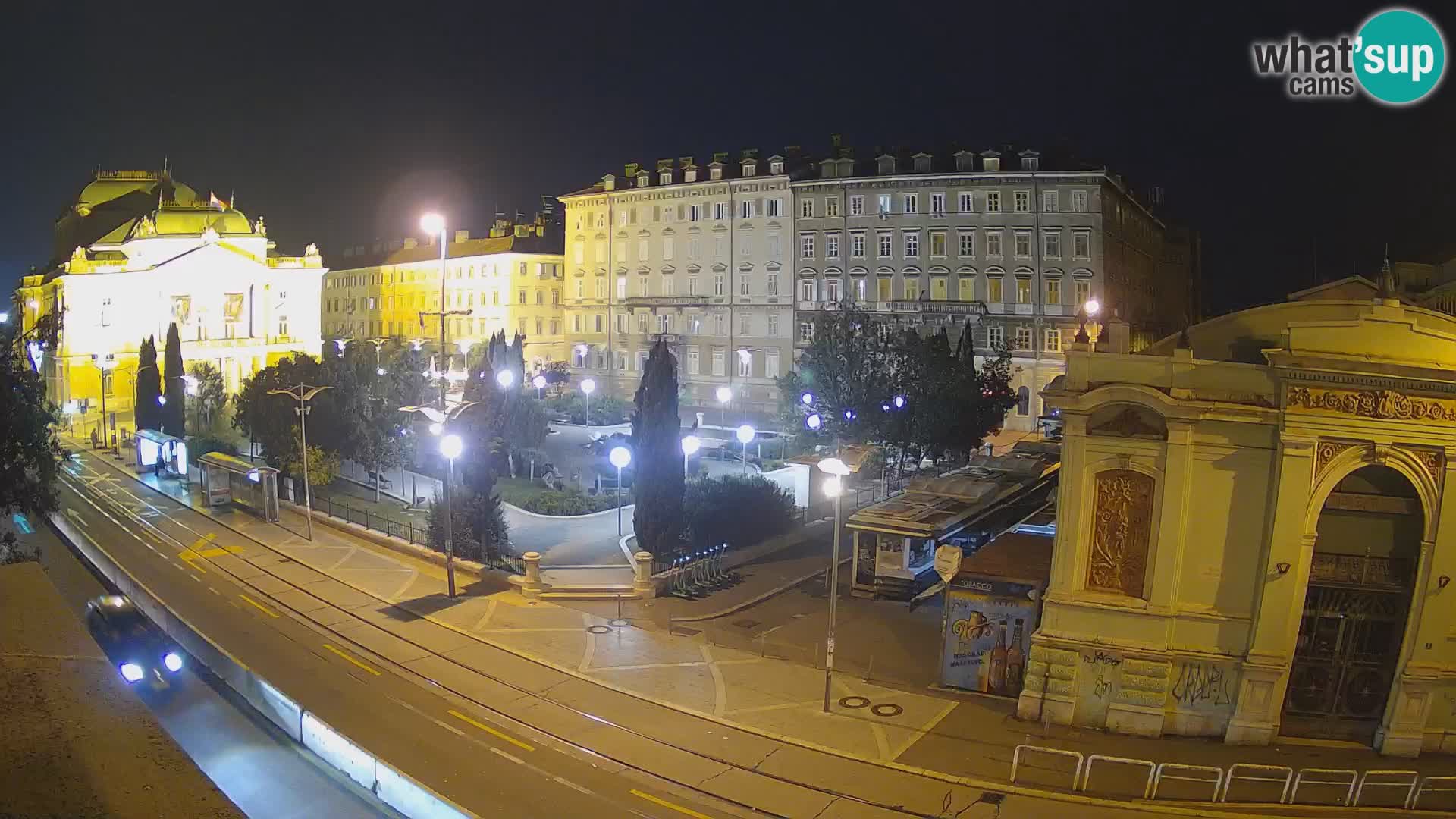 Webcam Rijeka – Park et Théâtre national croate Ivan pl. Zajc