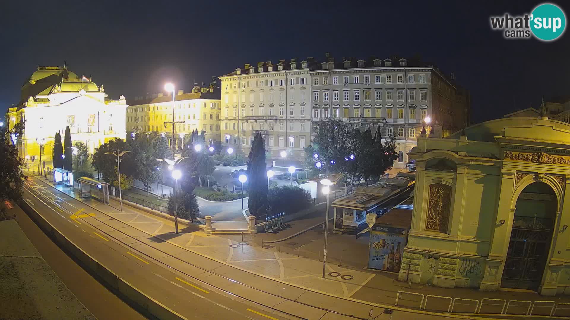 Webcam Rijeka – Parque i Teatro Nacional Croato Ivan pl. Zajc