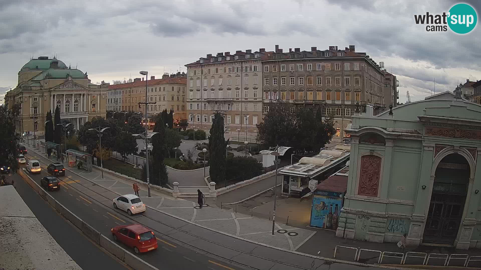 Webcam Rijeka – Park and  Croatian National Theatre Ivan pl. Zajc