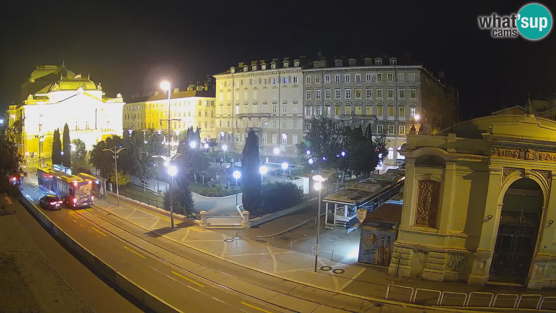 Webcam Rijeka – Park and  Croatian National Theatre Ivan pl. Zajc