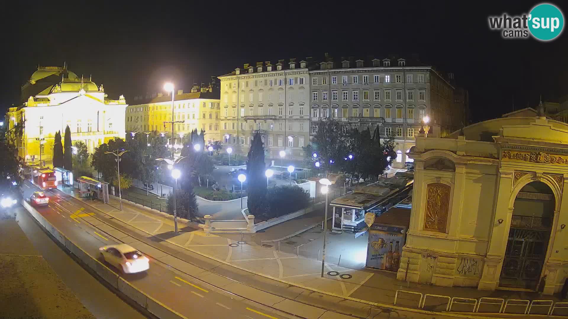 Webcam Rijeka – Park and  Croatian National Theatre Ivan pl. Zajc