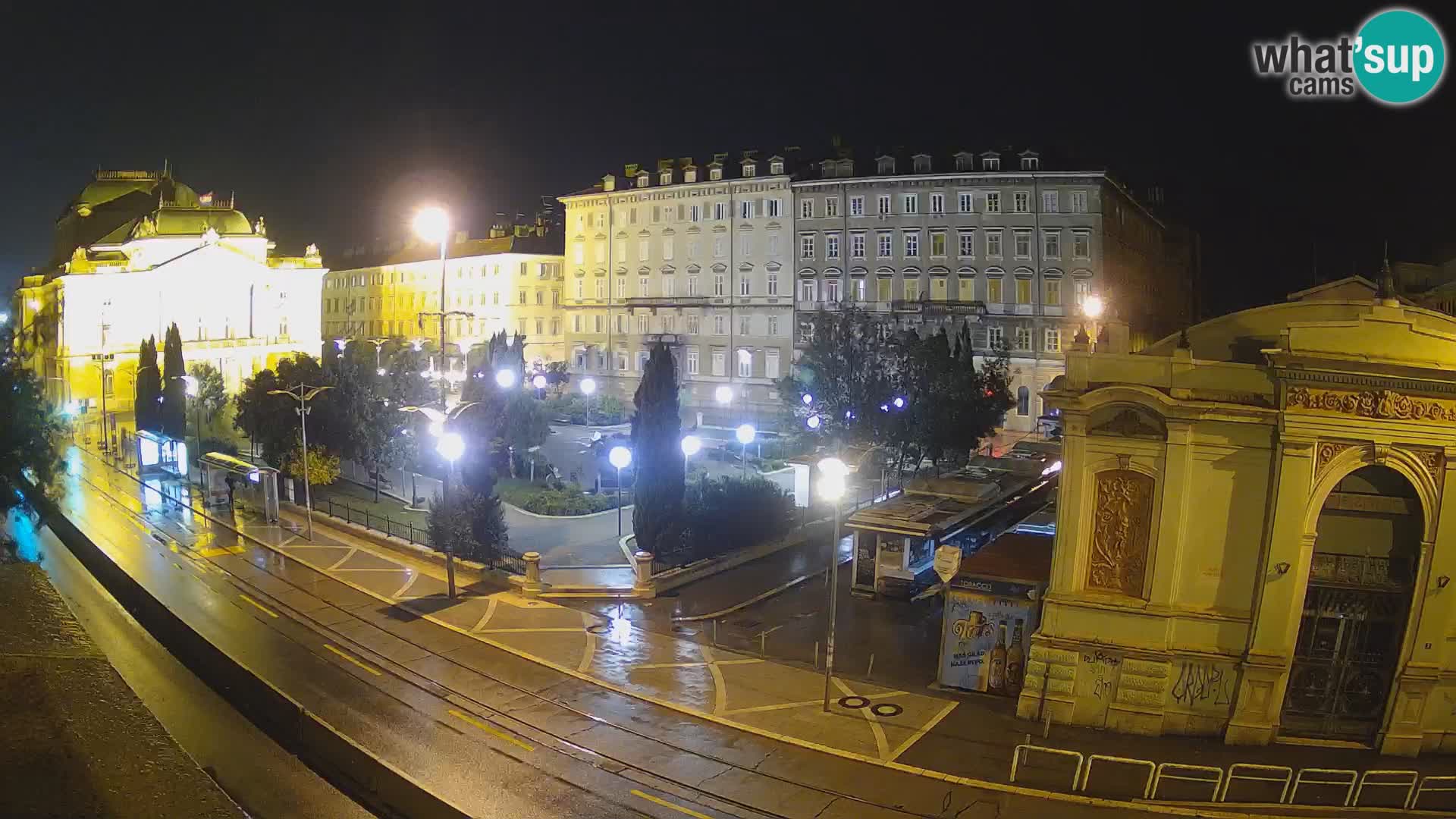 Webcam Rijeka – Park and  Croatian National Theatre Ivan pl. Zajc