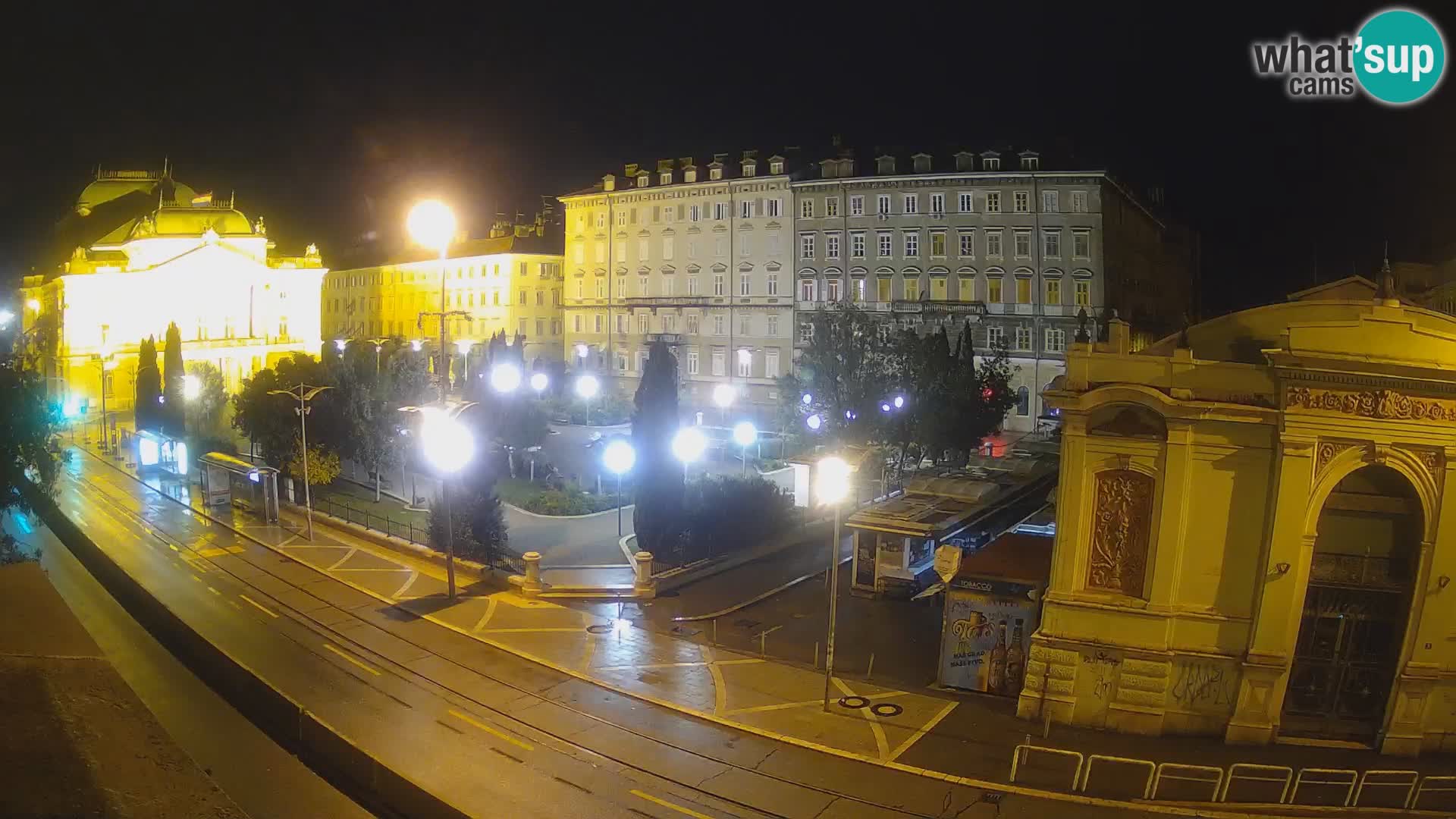 Webcam Rijeka – Parque i Teatro Nacional Croato Ivan pl. Zajc