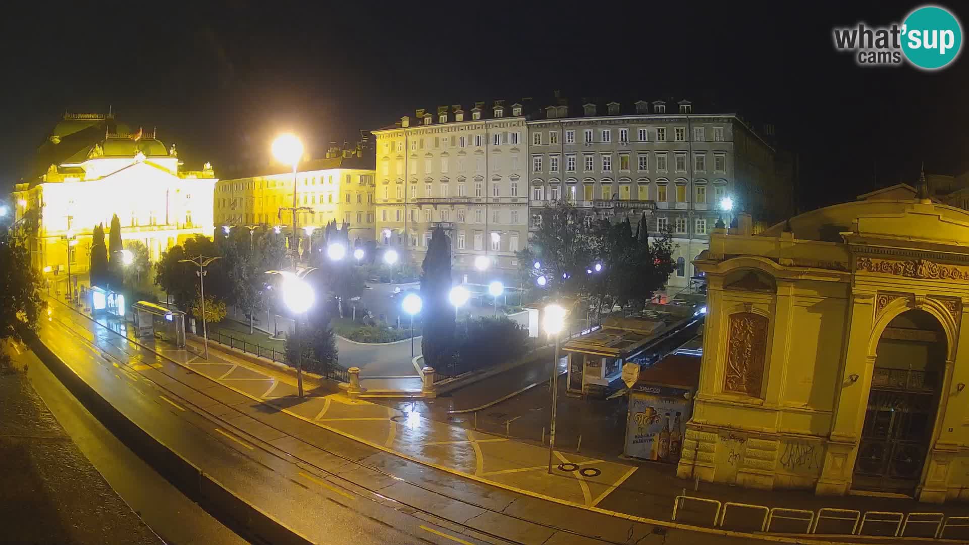 Webcam Fiume – Parco e Teatro nazionale Croato Ivan pl. Zajc