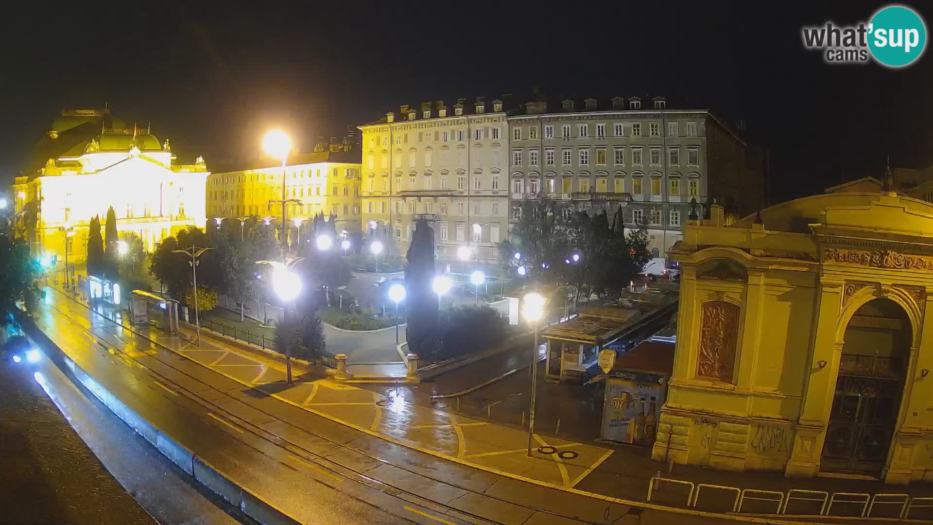 Webcam Fiume – Parco e Teatro nazionale Croato Ivan pl. Zajc