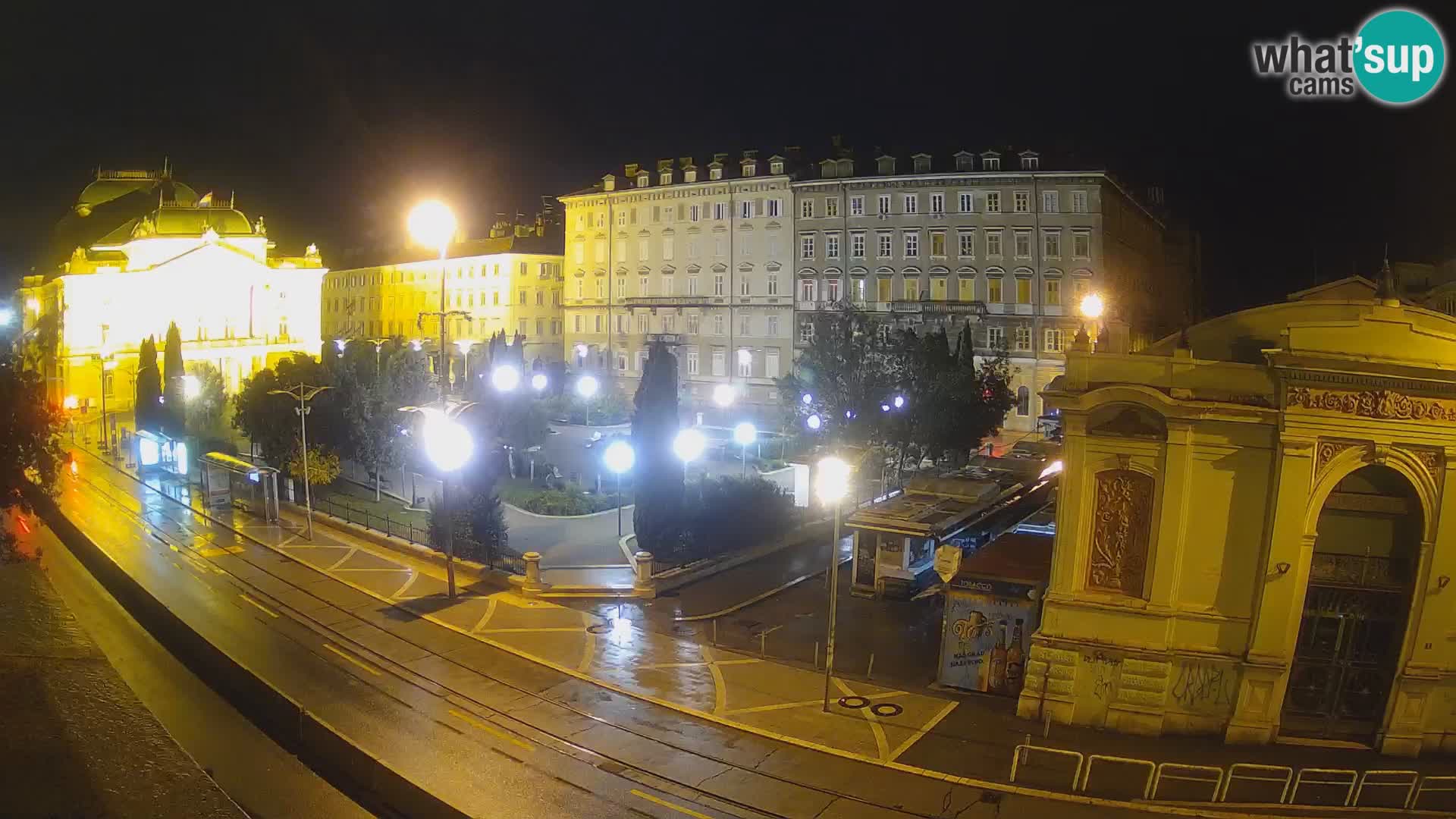 Webcam Rijeka – Park and  Croatian National Theatre Ivan pl. Zajc