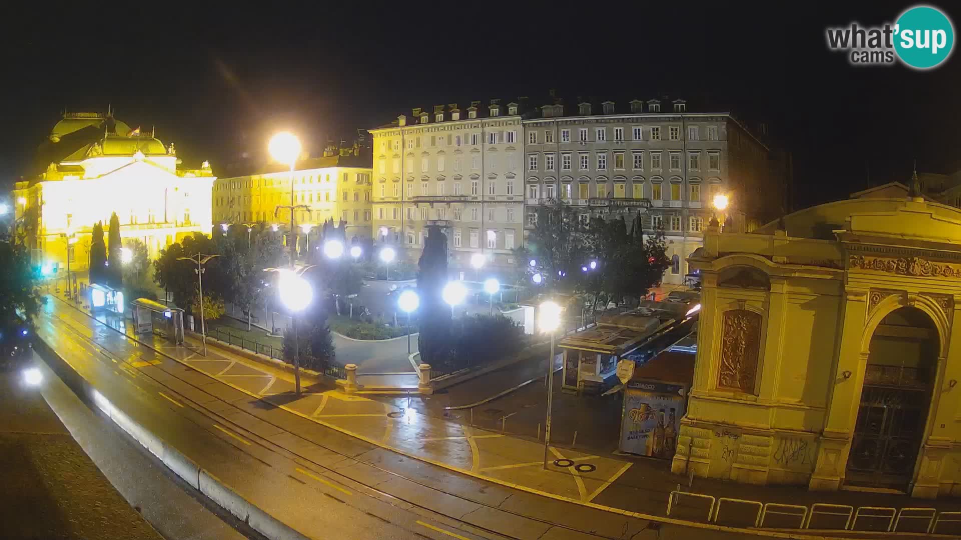 Webcam Fiume – Parco e Teatro nazionale Croato Ivan pl. Zajc