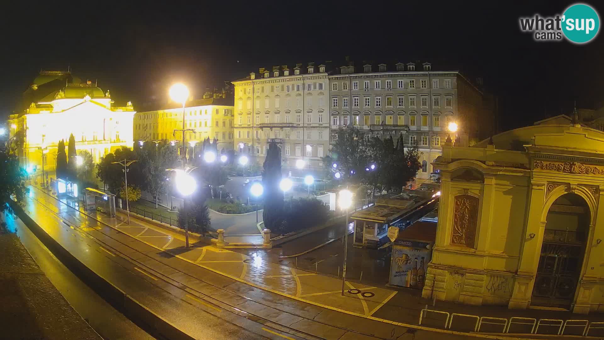 Webcam Rijeka – Parque i Teatro Nacional Croato Ivan pl. Zajc