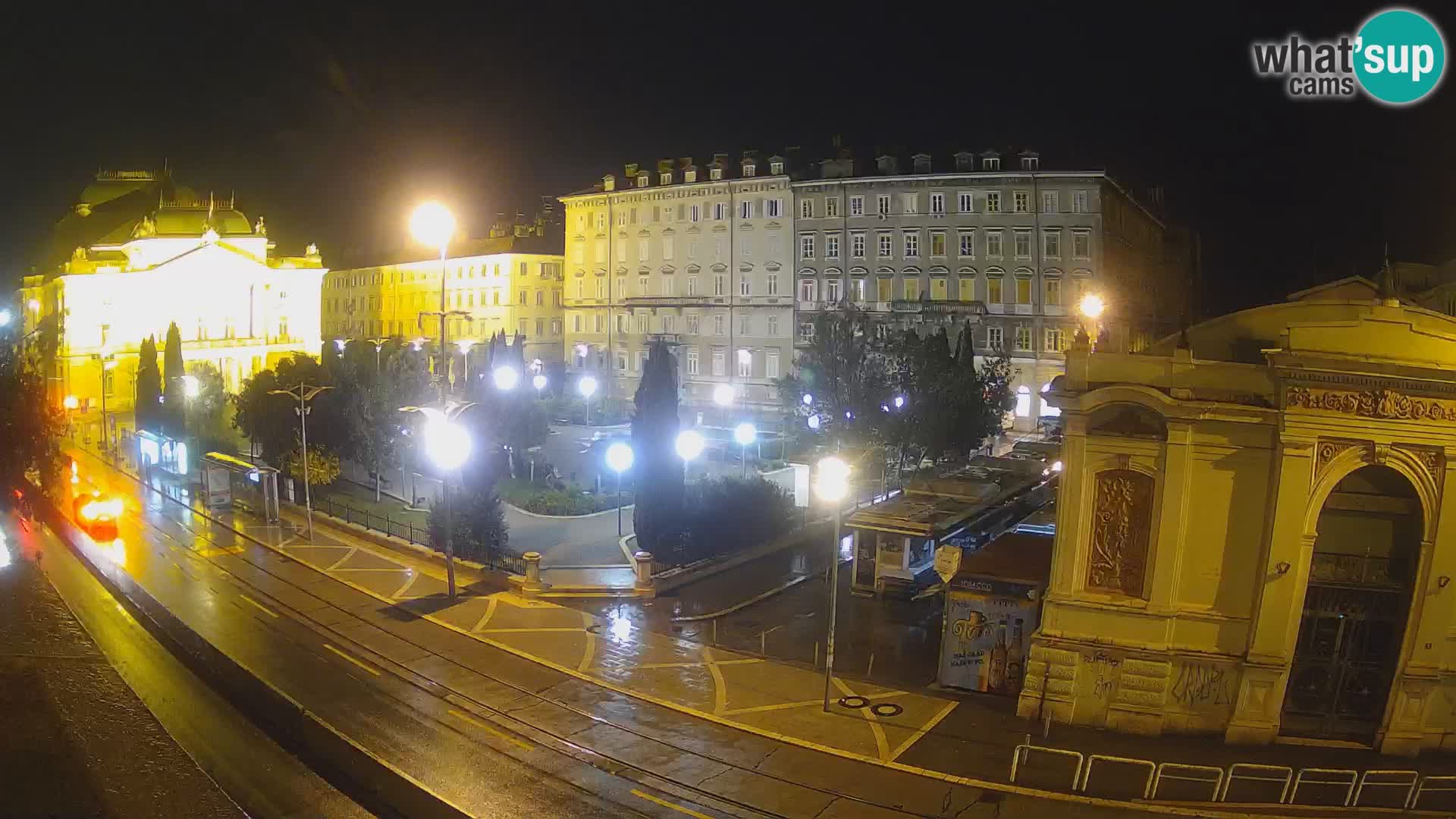 Webcam Rijeka – Parque i Teatro Nacional Croato Ivan pl. Zajc