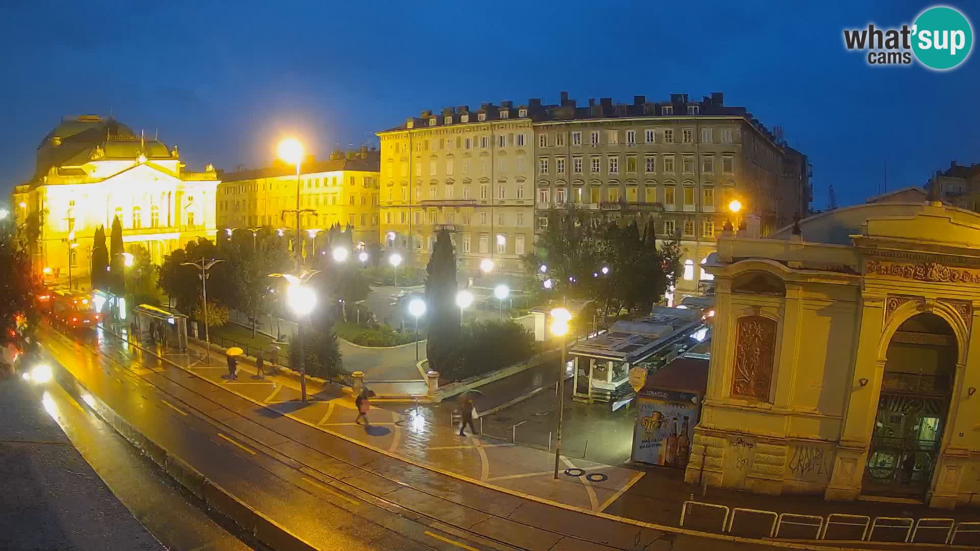 Webcam Rijeka – Parque i Teatro Nacional Croato Ivan pl. Zajc