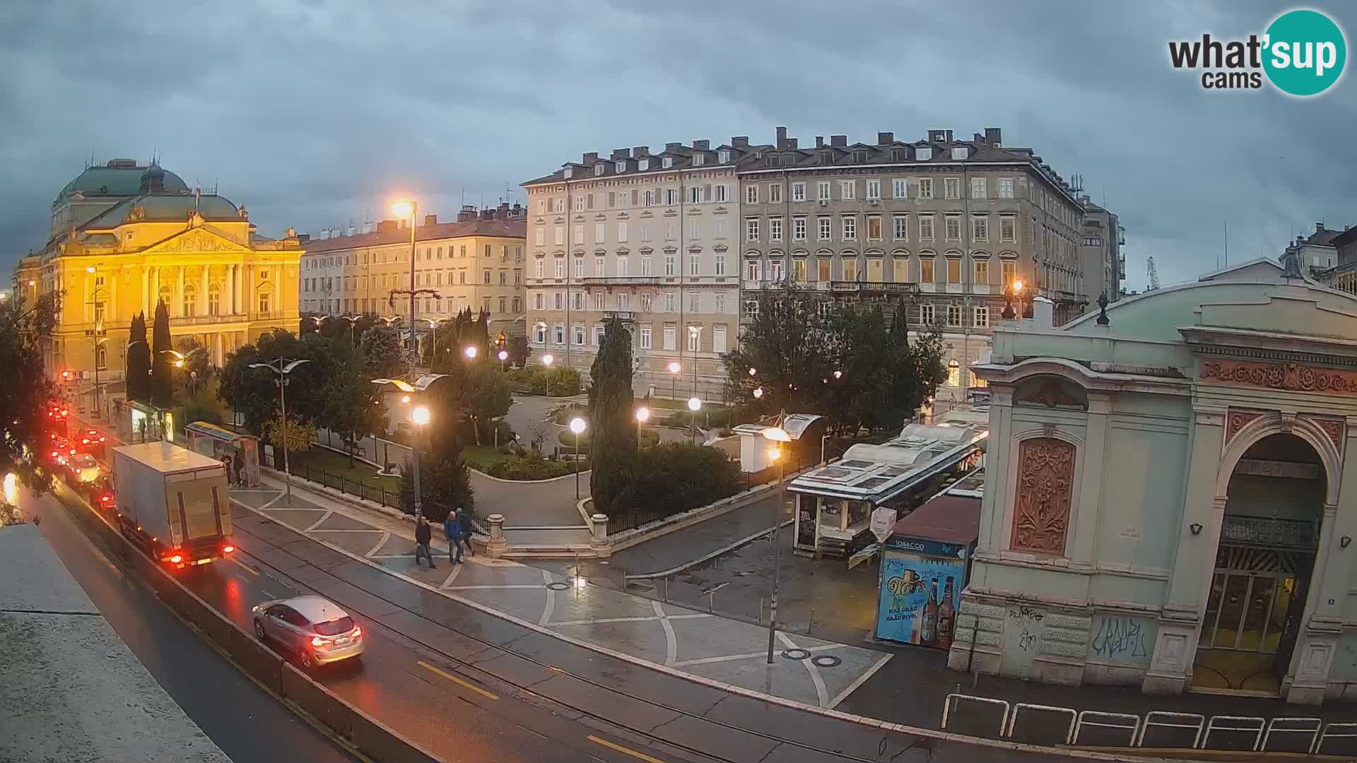 Webkam Rijeka – Park i Hrvatsko narodno kazalište Ivana pl. Zajc