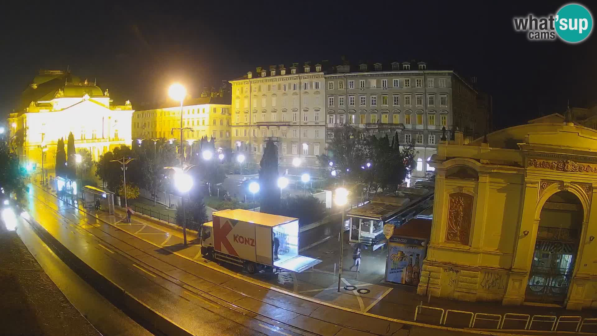 Webcam Fiume – Parco e Teatro nazionale Croato Ivan pl. Zajc