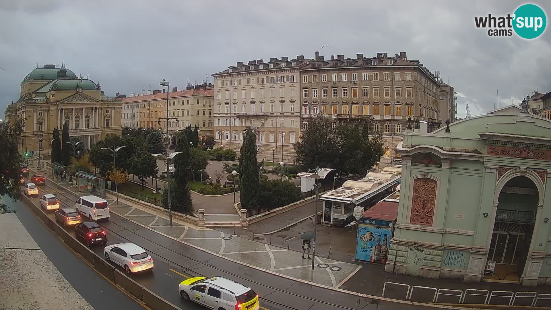 Webcam Rijeka – Parque i Teatro Nacional Croato Ivan pl. Zajc