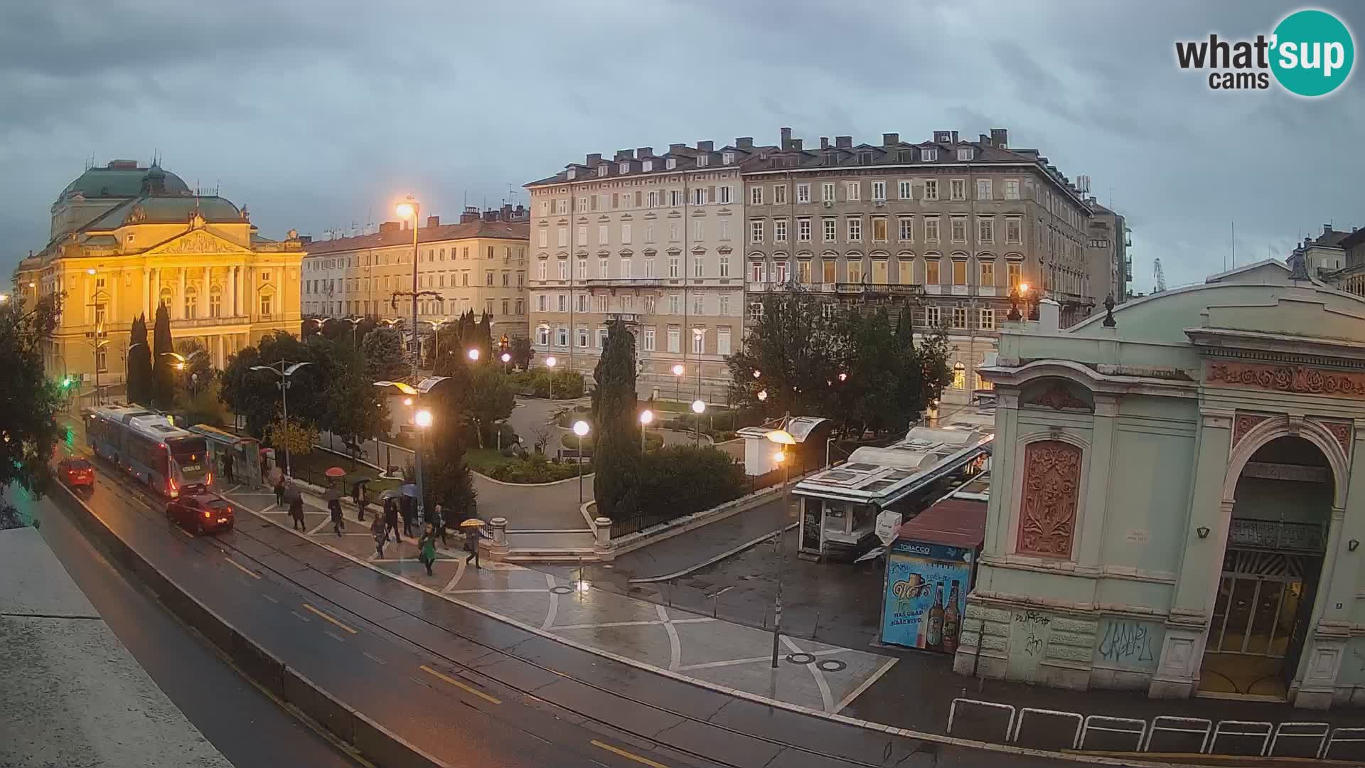 Webcam Rijeka – Parque i Teatro Nacional Croato Ivan pl. Zajc