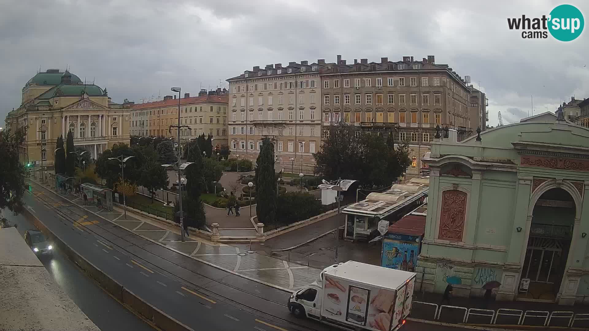 Webkam Rijeka – Park i Hrvatsko narodno kazalište Ivana pl. Zajc