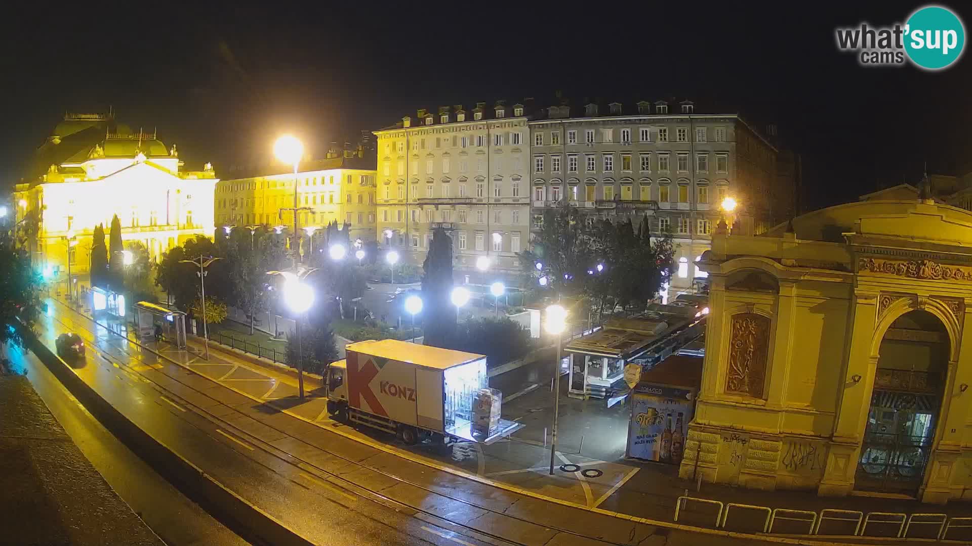 Webcam Rijeka – Park and  Croatian National Theatre Ivan pl. Zajc