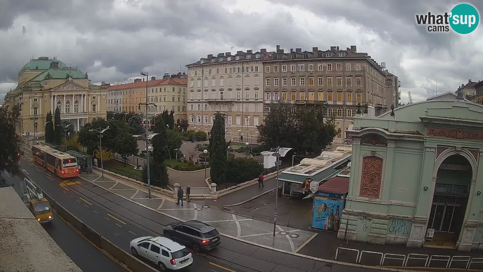 Webkam Rijeka – Park i Hrvatsko narodno kazalište Ivana pl. Zajc