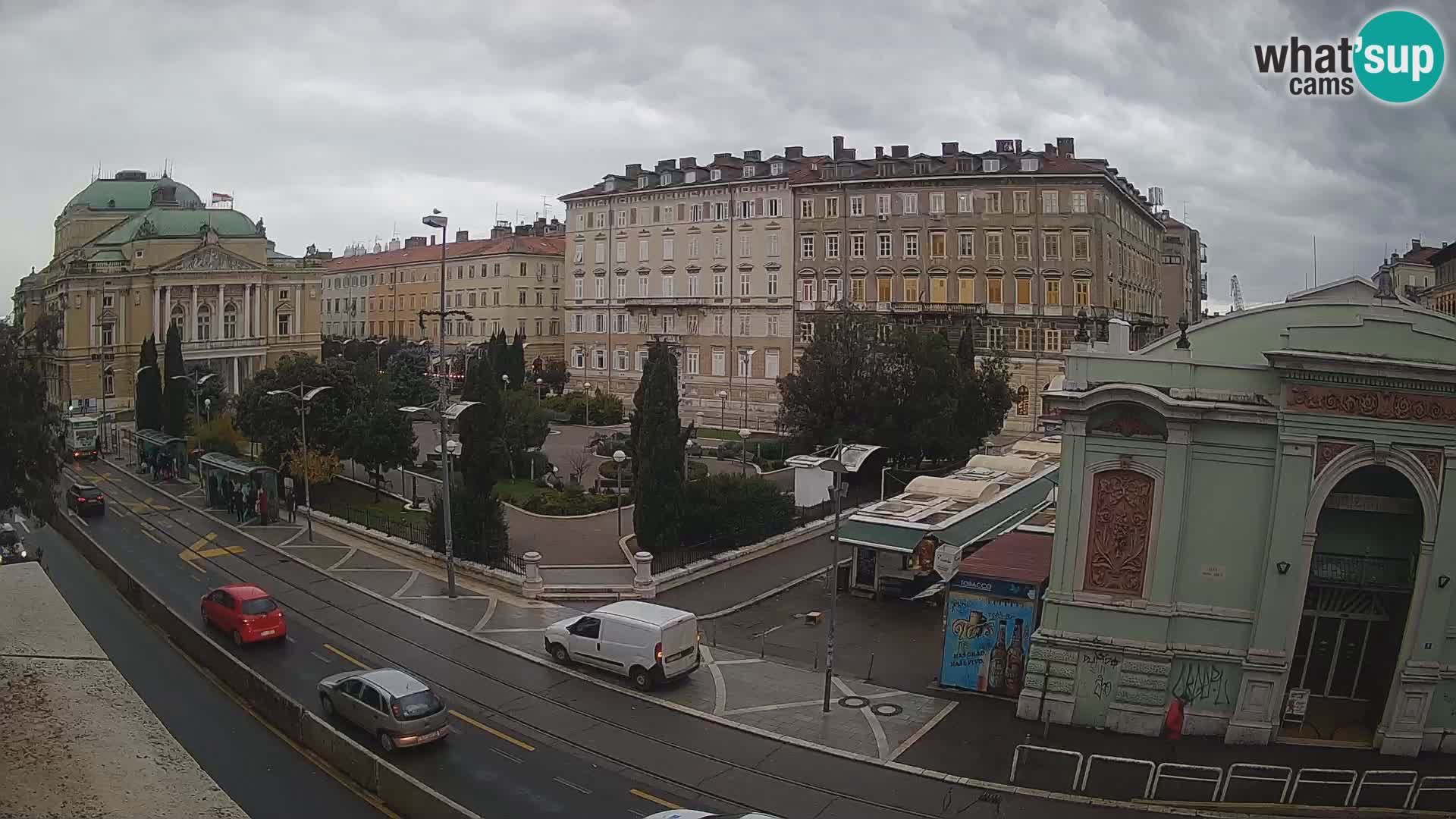 Webcam Rijeka – Parque i Teatro Nacional Croato Ivan pl. Zajc