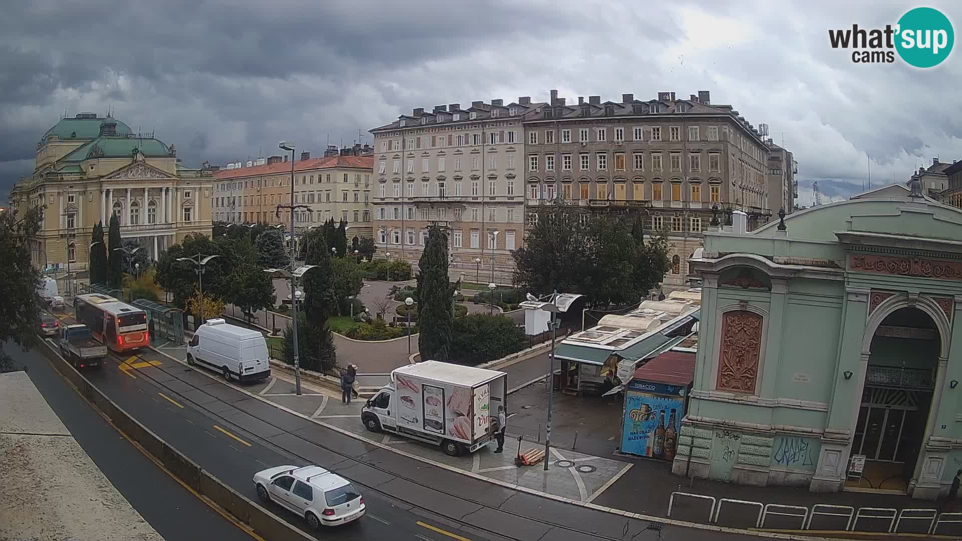 Webcam Rijeka – Parque i Teatro Nacional Croato Ivan pl. Zajc