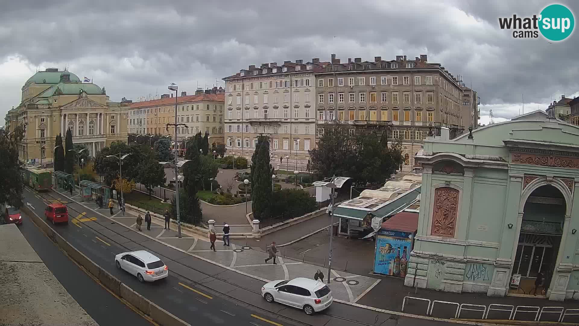 Webcam Rijeka – Parque i Teatro Nacional Croato Ivan pl. Zajc