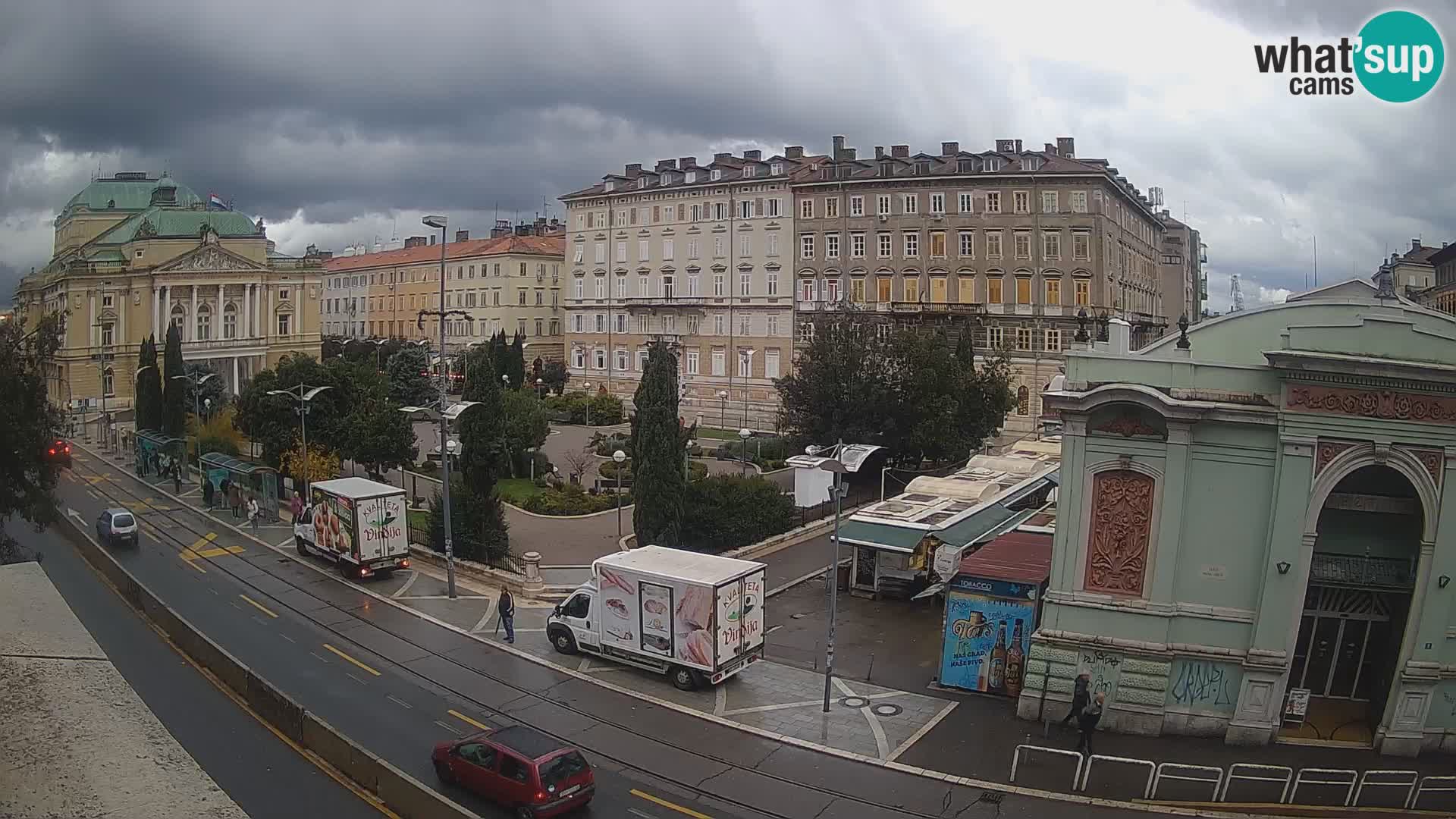 Webcam Rijeka – Parque i Teatro Nacional Croato Ivan pl. Zajc