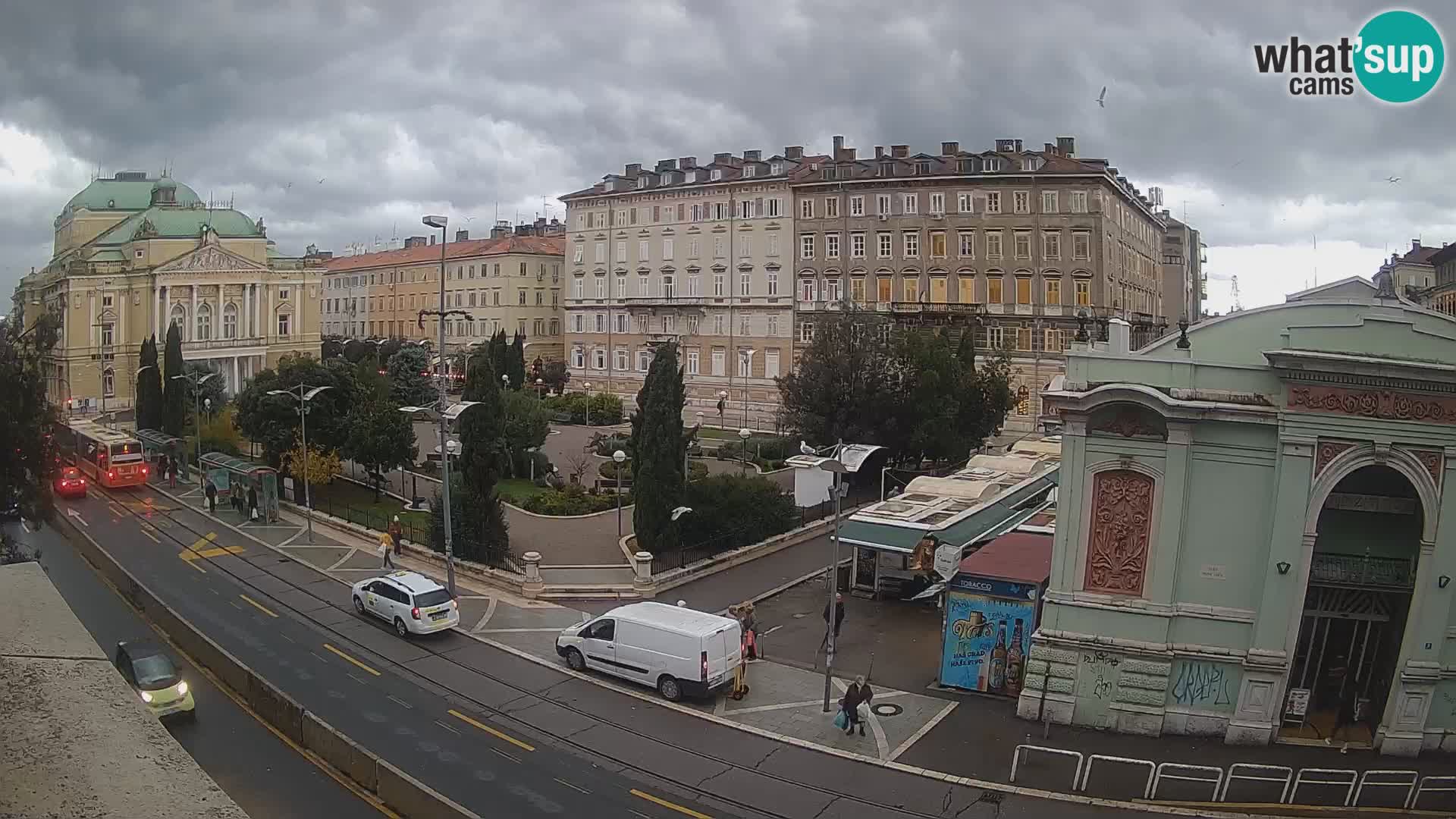 Webkam Rijeka – Park i Hrvatsko narodno kazalište Ivana pl. Zajc