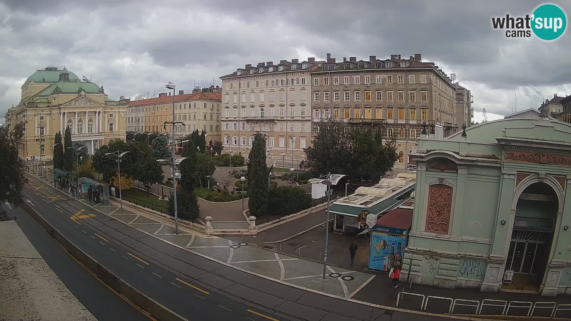 Webkam Rijeka – Park i Hrvatsko narodno kazalište Ivana pl. Zajc