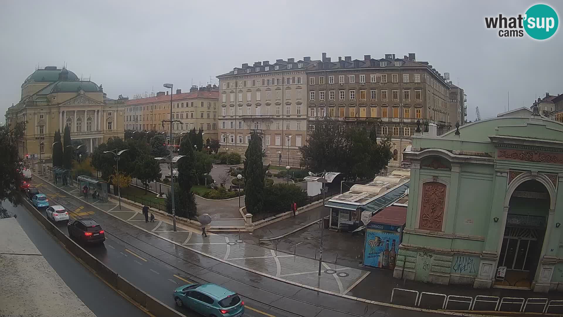 Webcam Rijeka – Parque i Teatro Nacional Croato Ivan pl. Zajc