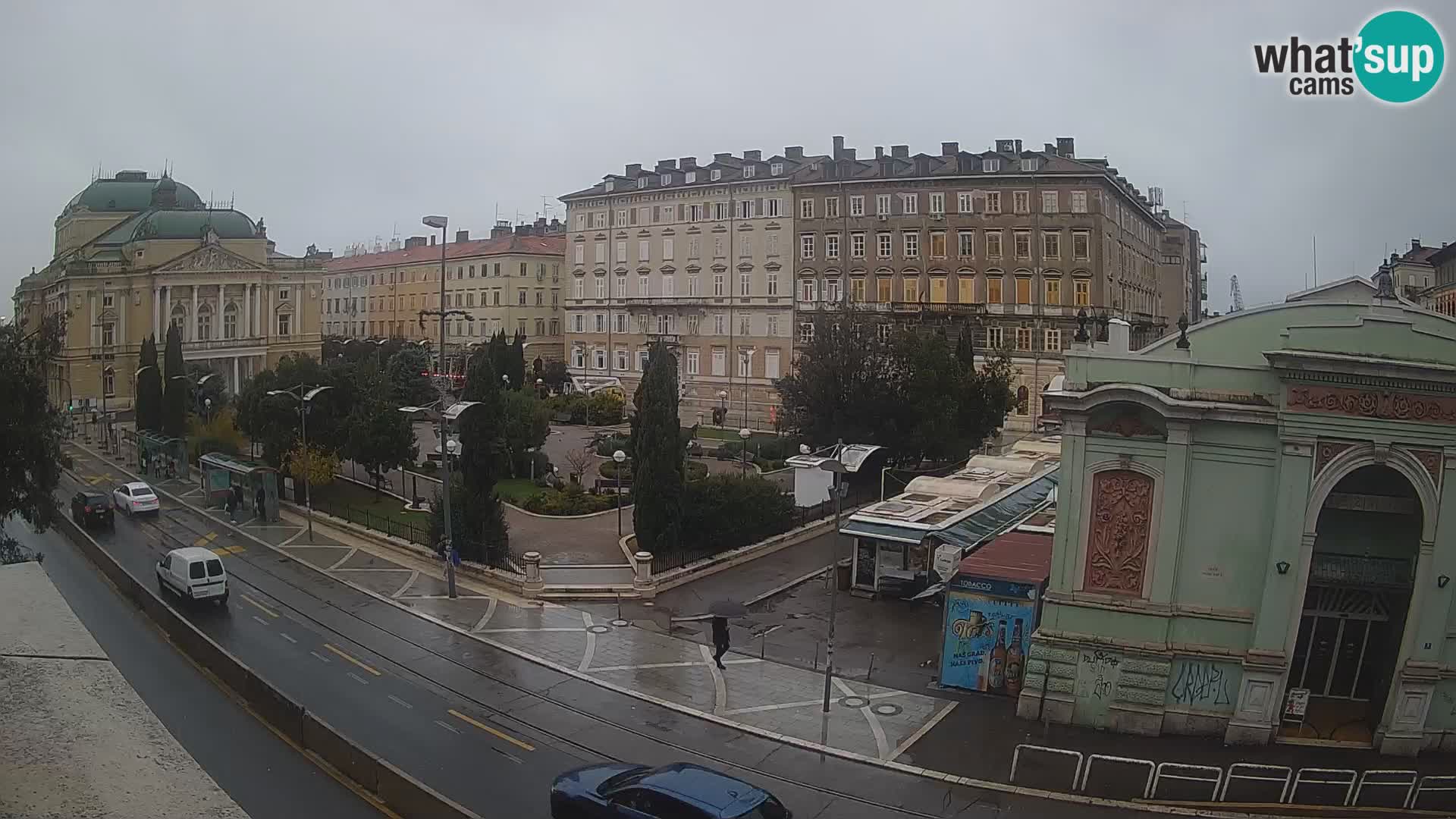 Webcam Rijeka – Park and  Croatian National Theatre Ivan pl. Zajc